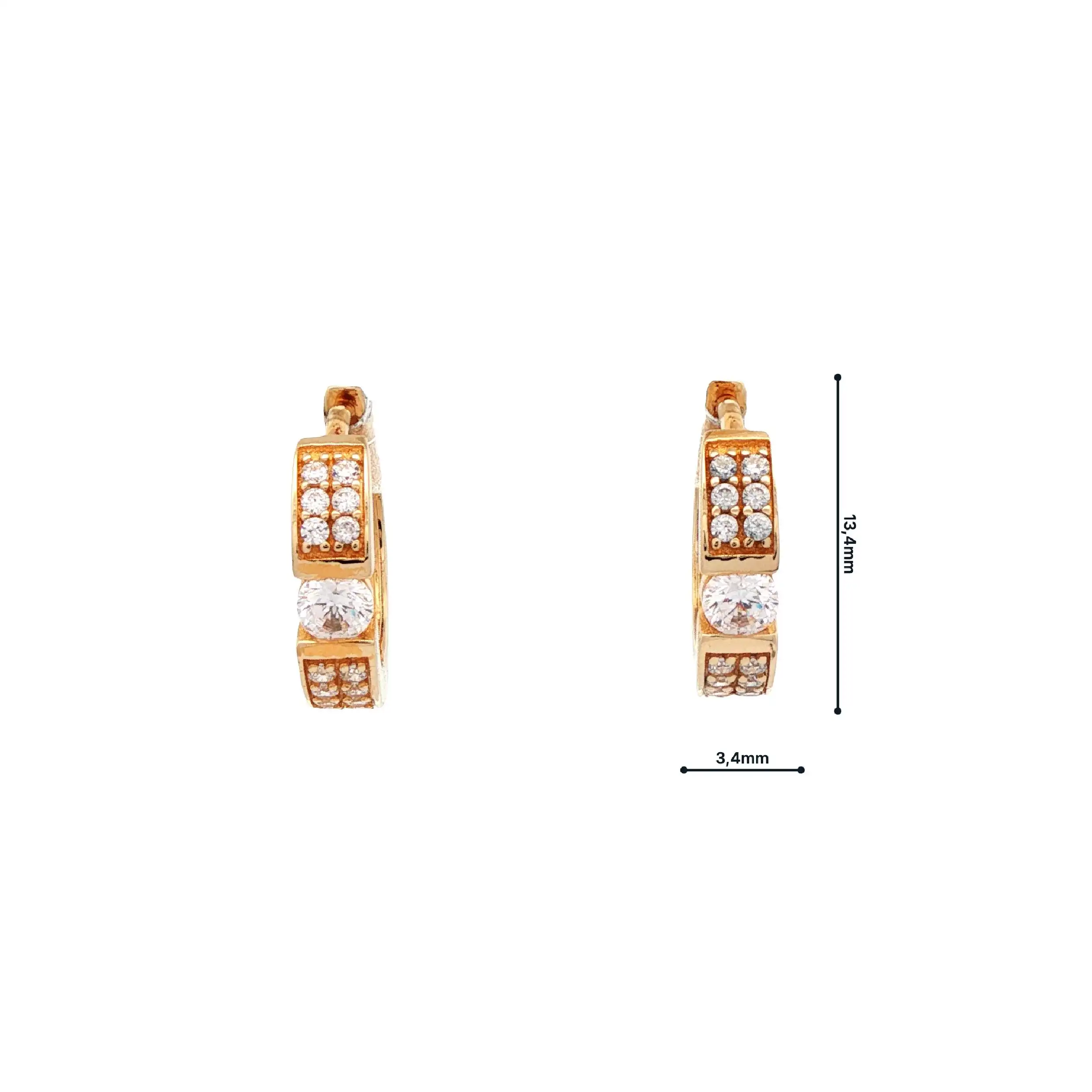 Creolen Gelbgold mit Zirkonia Creolen Gelbgold mit Zirkonia