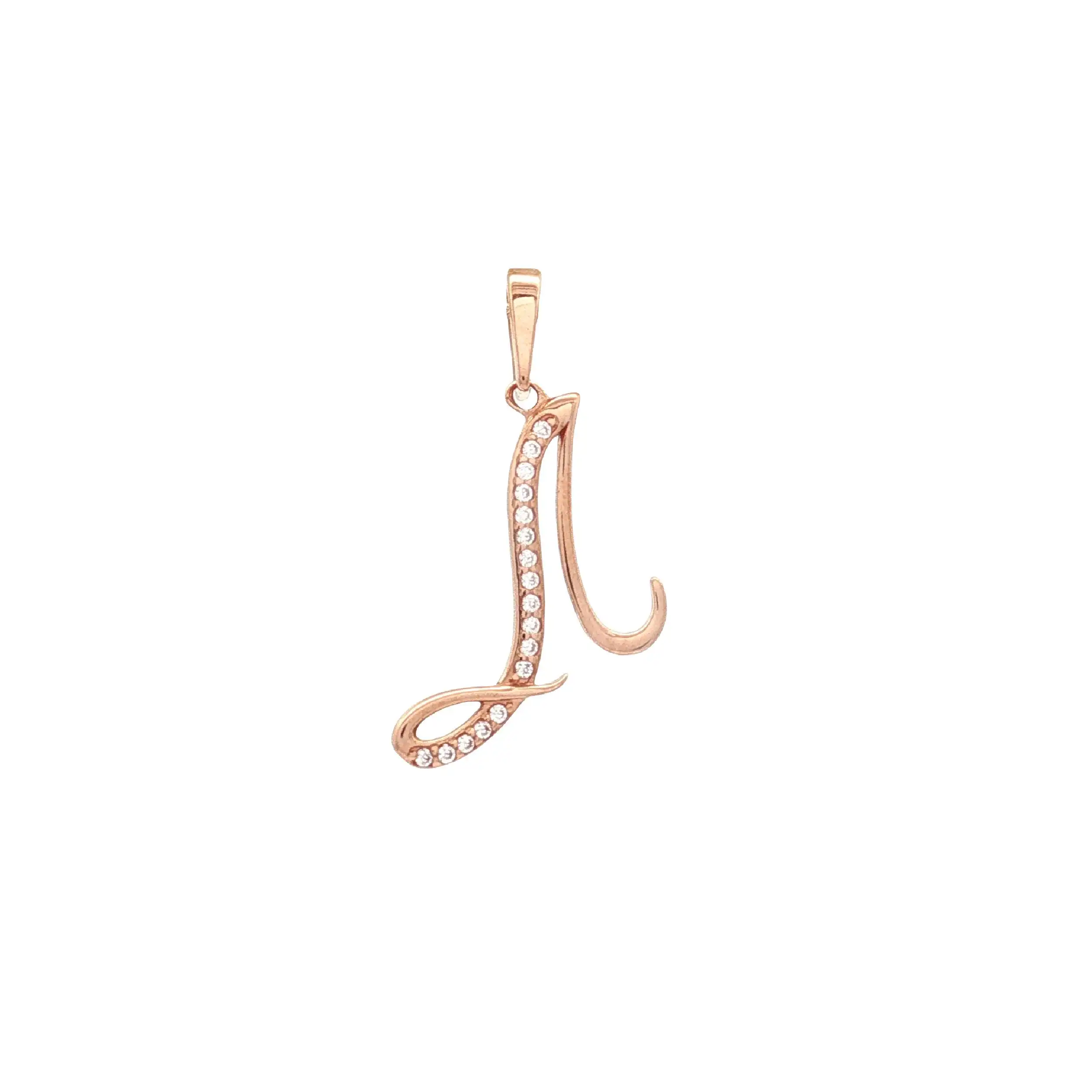 Anhänger Rotgold Buchstabe "A" mit Zirkonia Anhänger Rotgold Buchstabe "A" mit Zirkonia