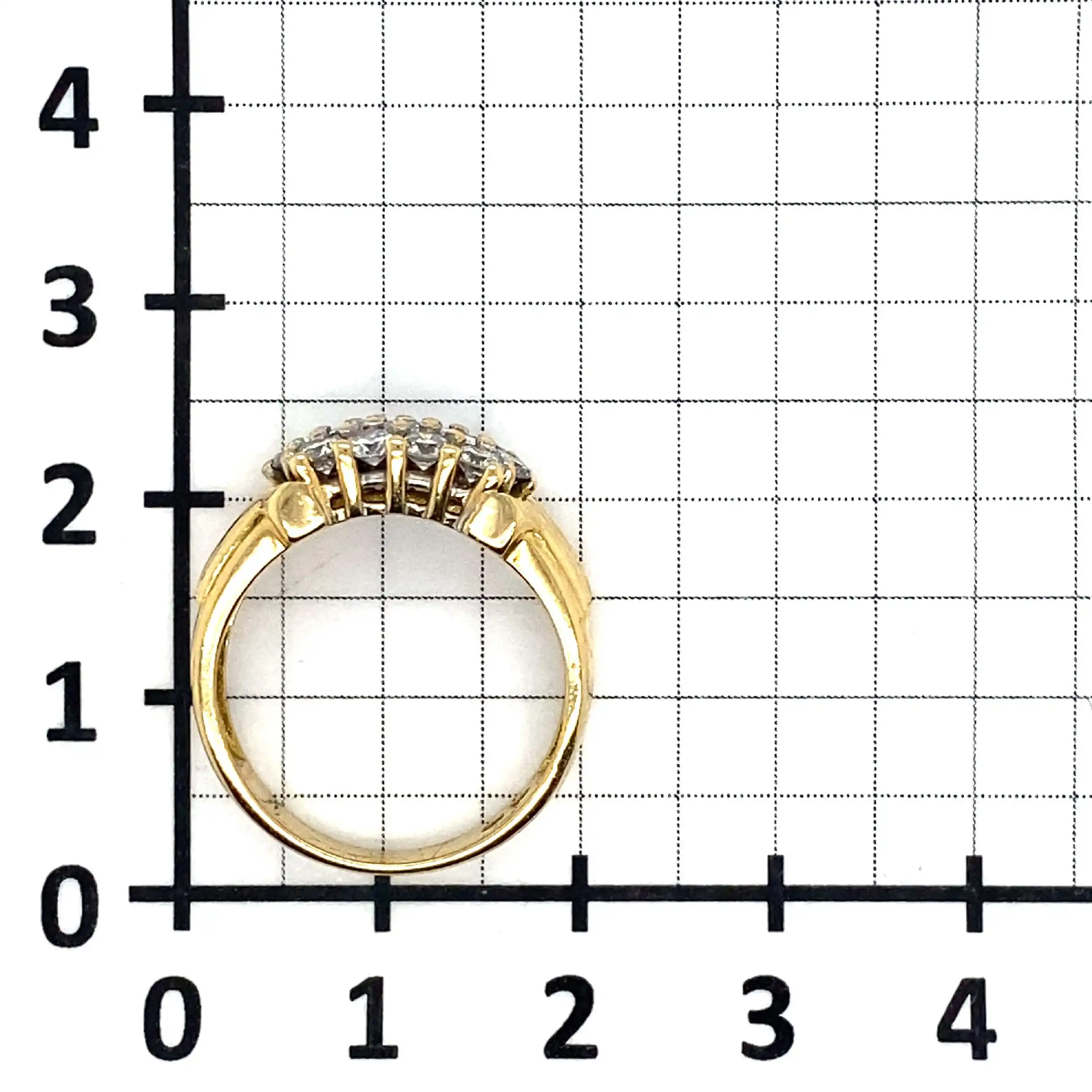 Ring Gelbgold mit 13 Brillanten, graviert mit 1,00ct Ring Gelbgold mit 13 Brillanten, graviert mit 1,00ct