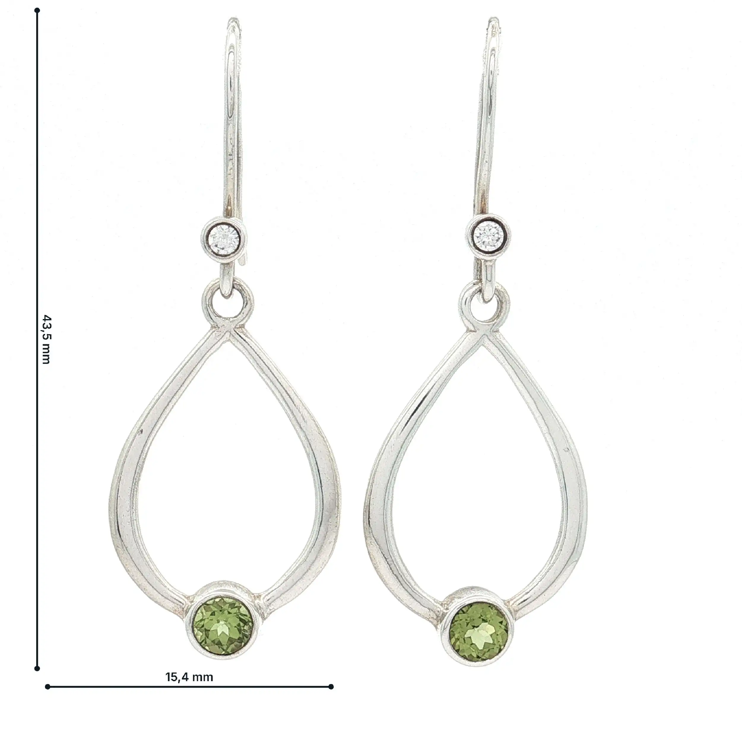 Ohrringe Silber Pandora grüner Peridot