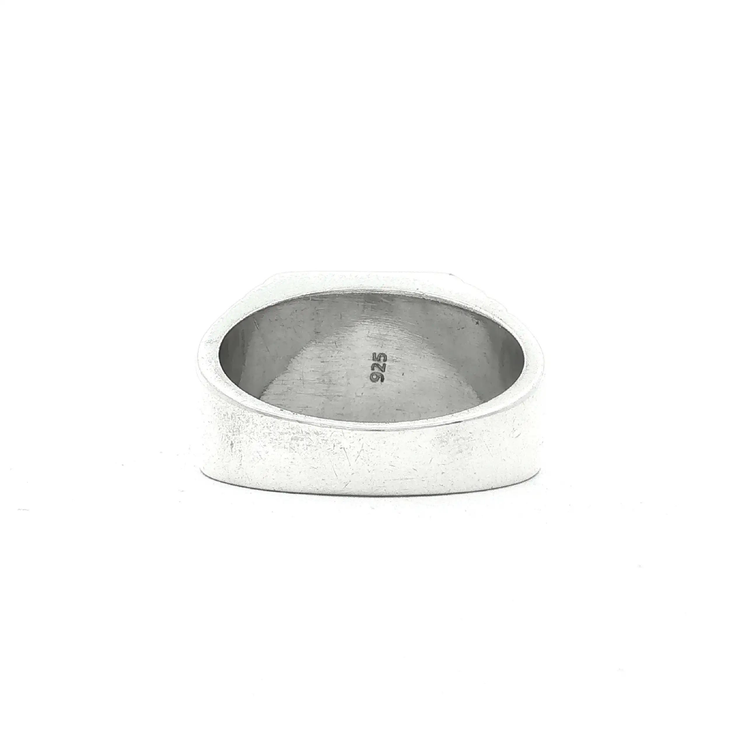 Herrenring Silber mit schwarzem Aufdruck Herrenring Silber mit schwarzem Aufdruck