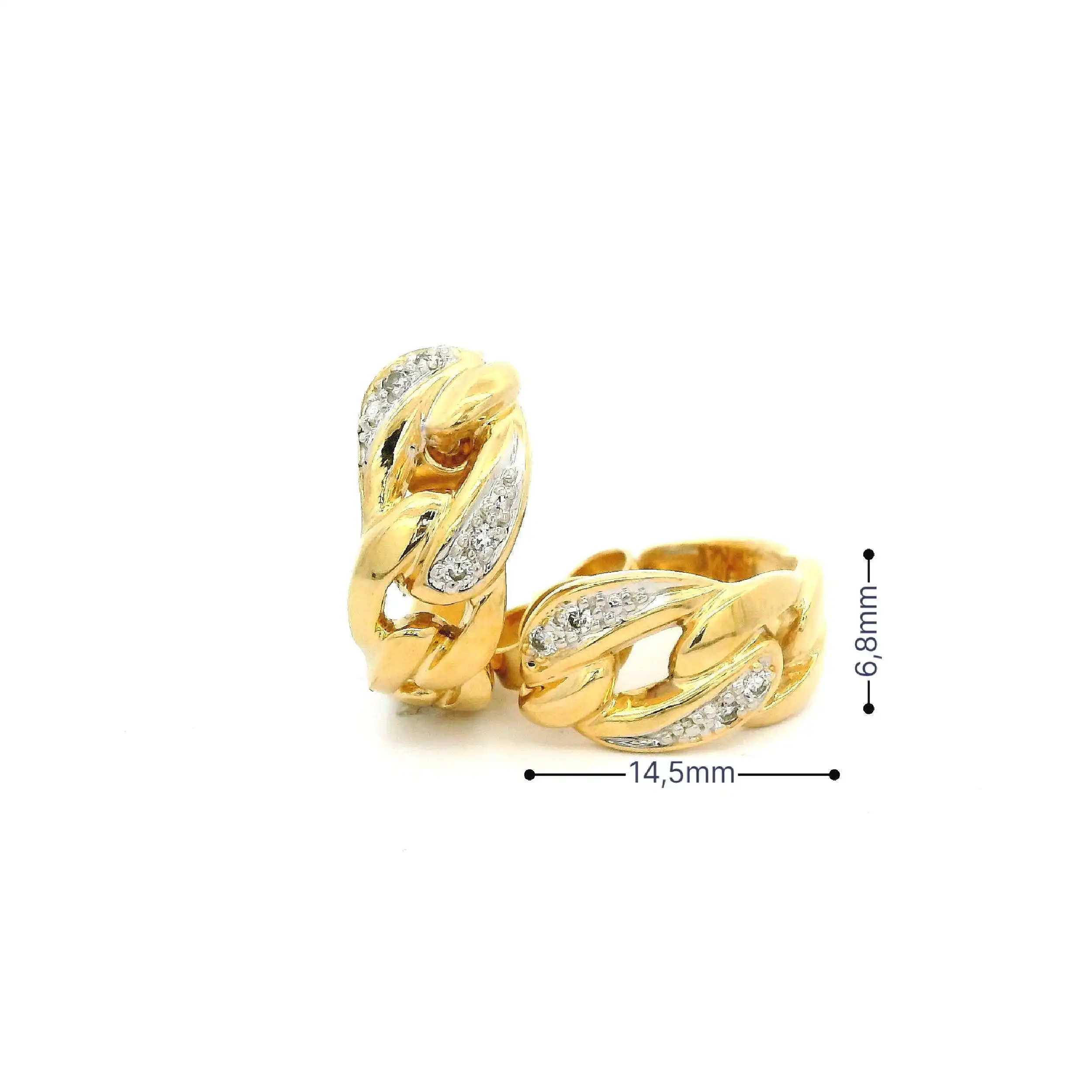 Ohringe Gelbgold mit Brillanten