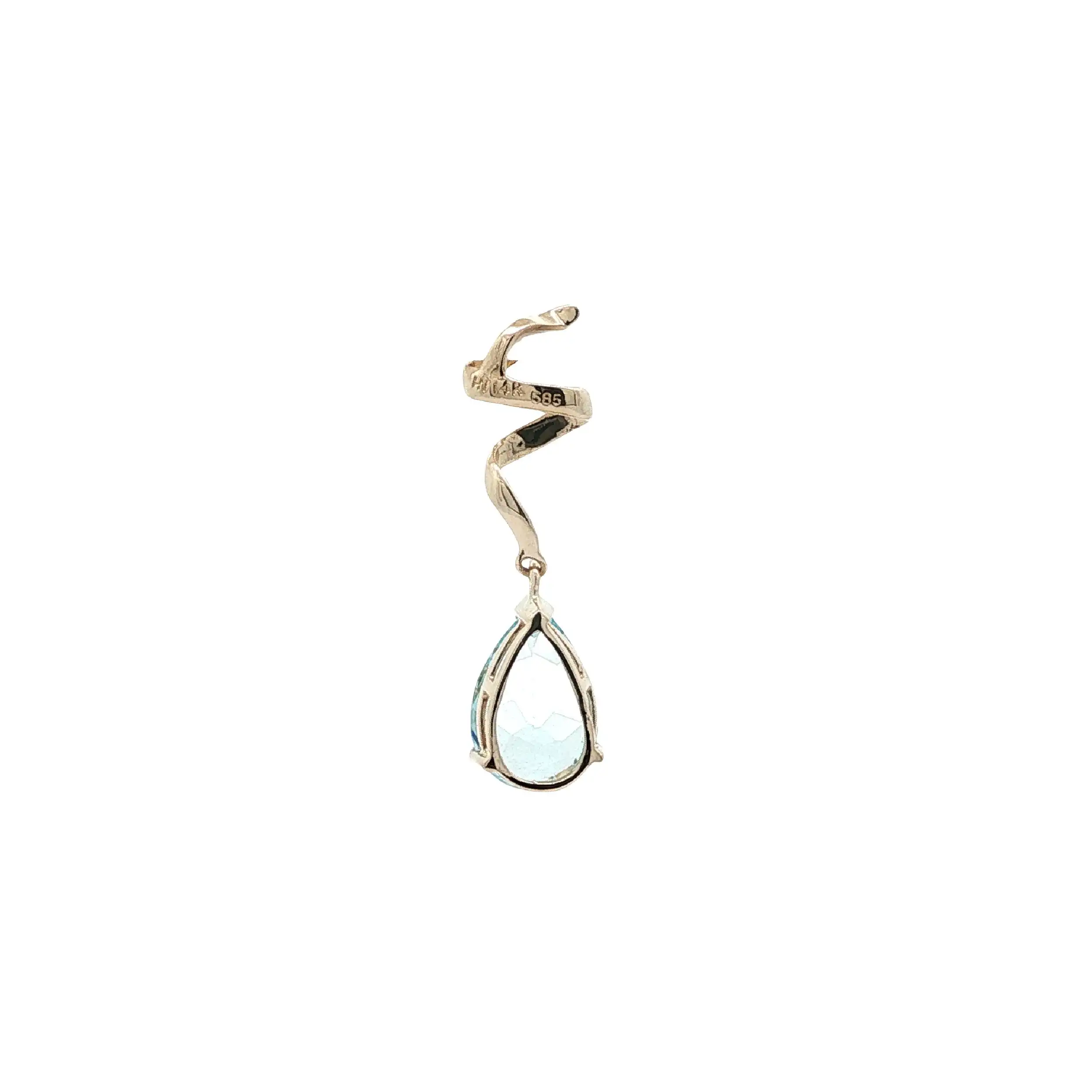 Anhänger Gelbgold mit Aquamarin