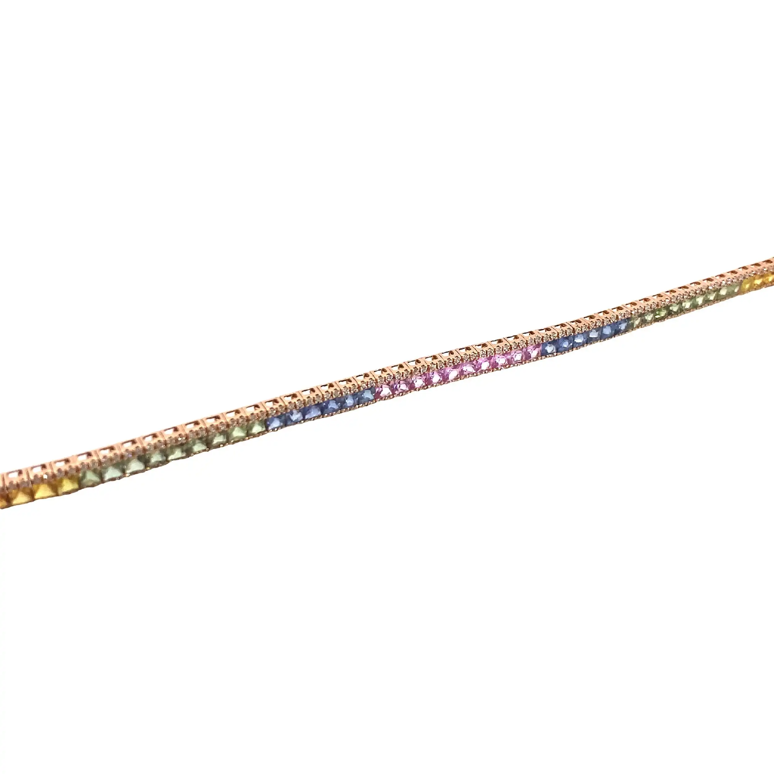 Armband Roségold mit Brillanten und Saphiren Armband Roségold mit Brillanten und Saphiren