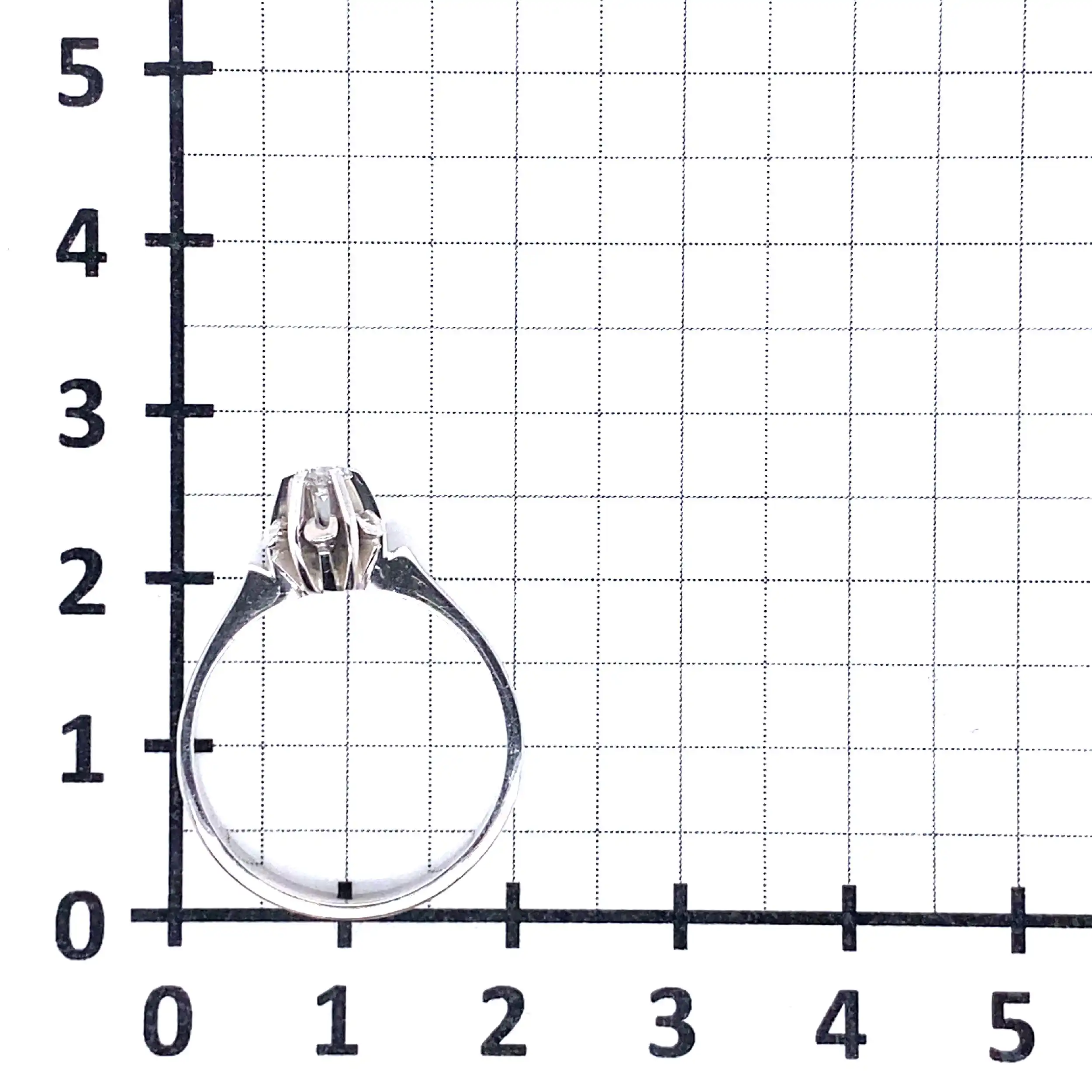 Ring Weißgold mit Brillant, graviert mit 0,13ct