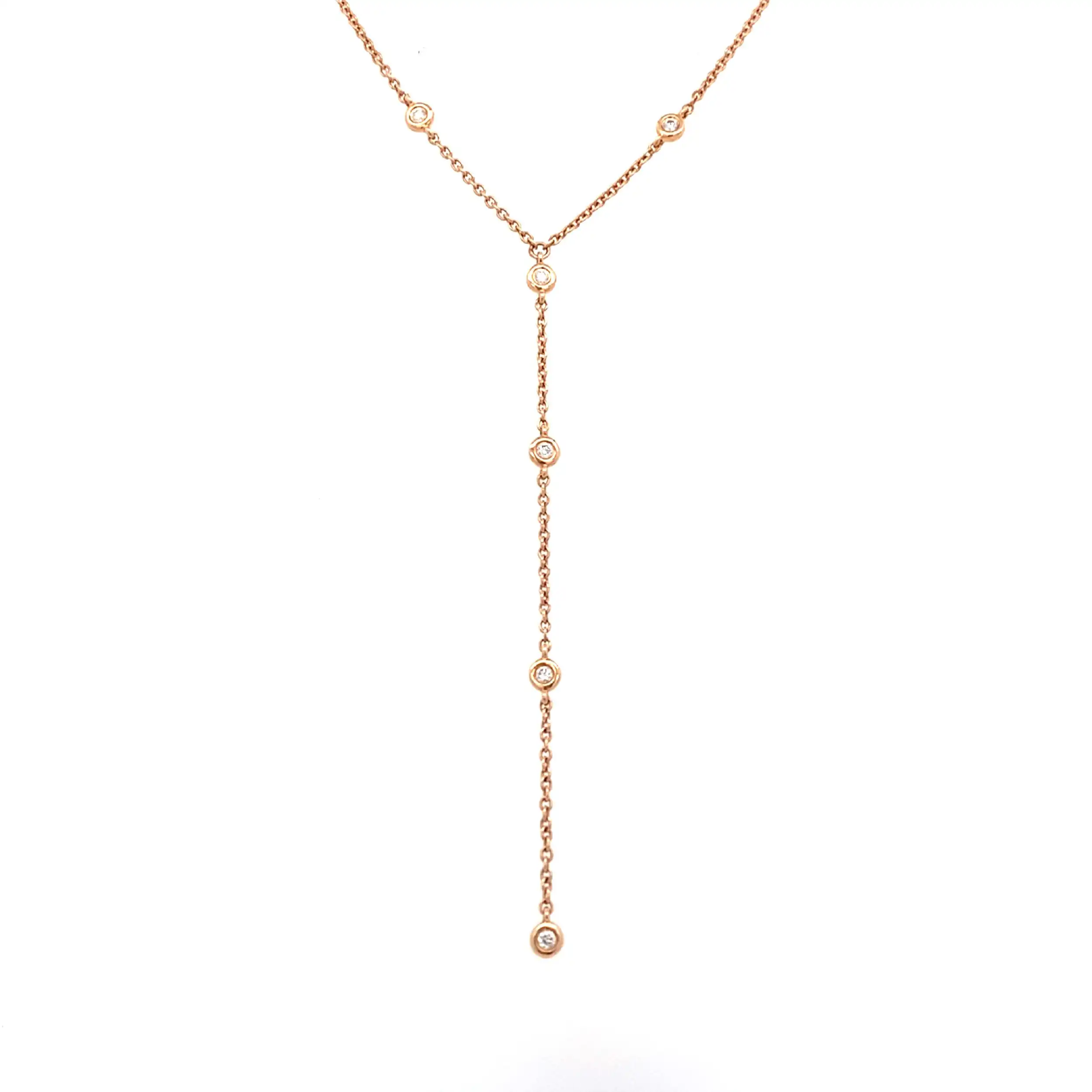 Y-Brillantcollier Roségold