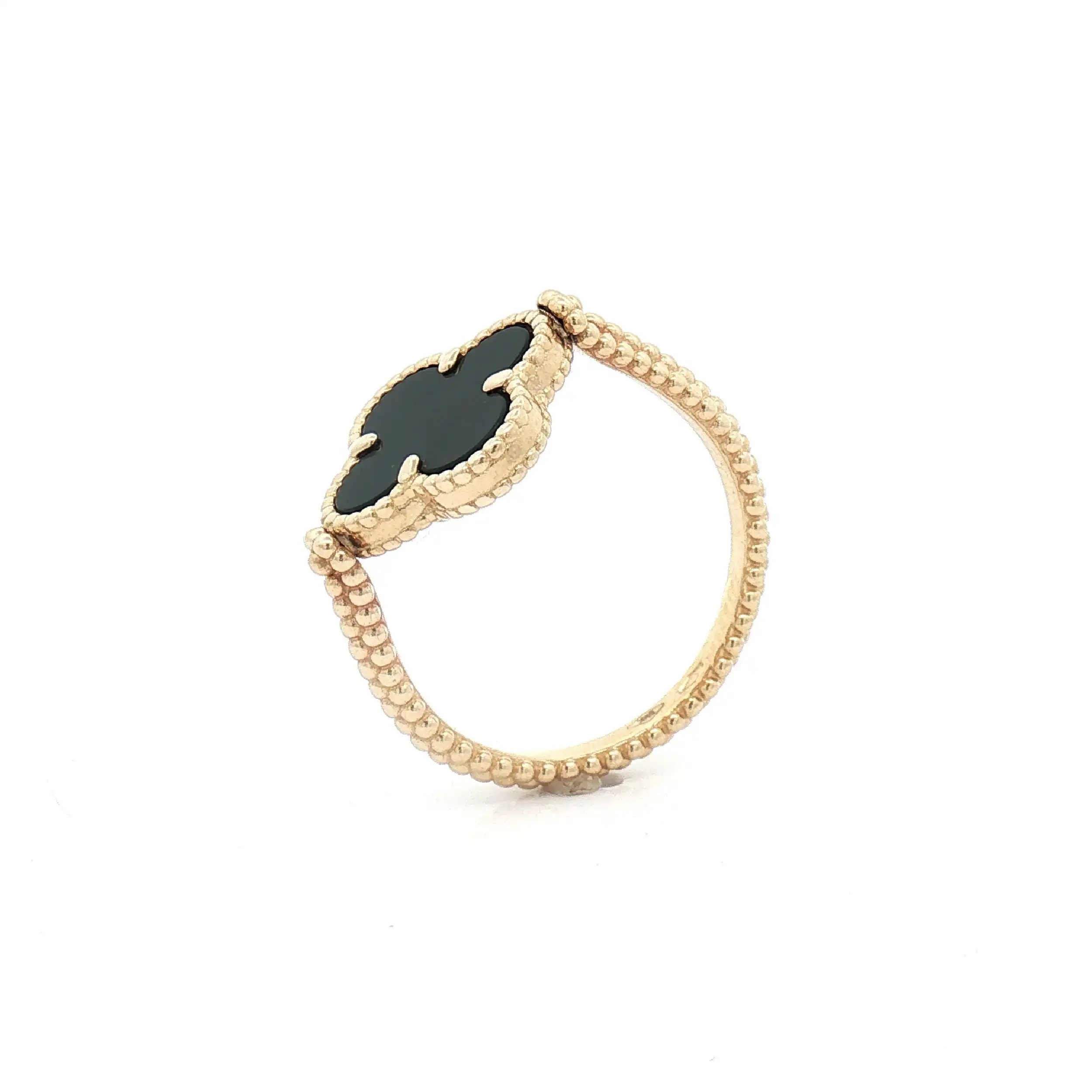 Ring Gelbgold Blume Wendemodell Onyx Ring Gelbgold Blume Wendemodell Onyx
