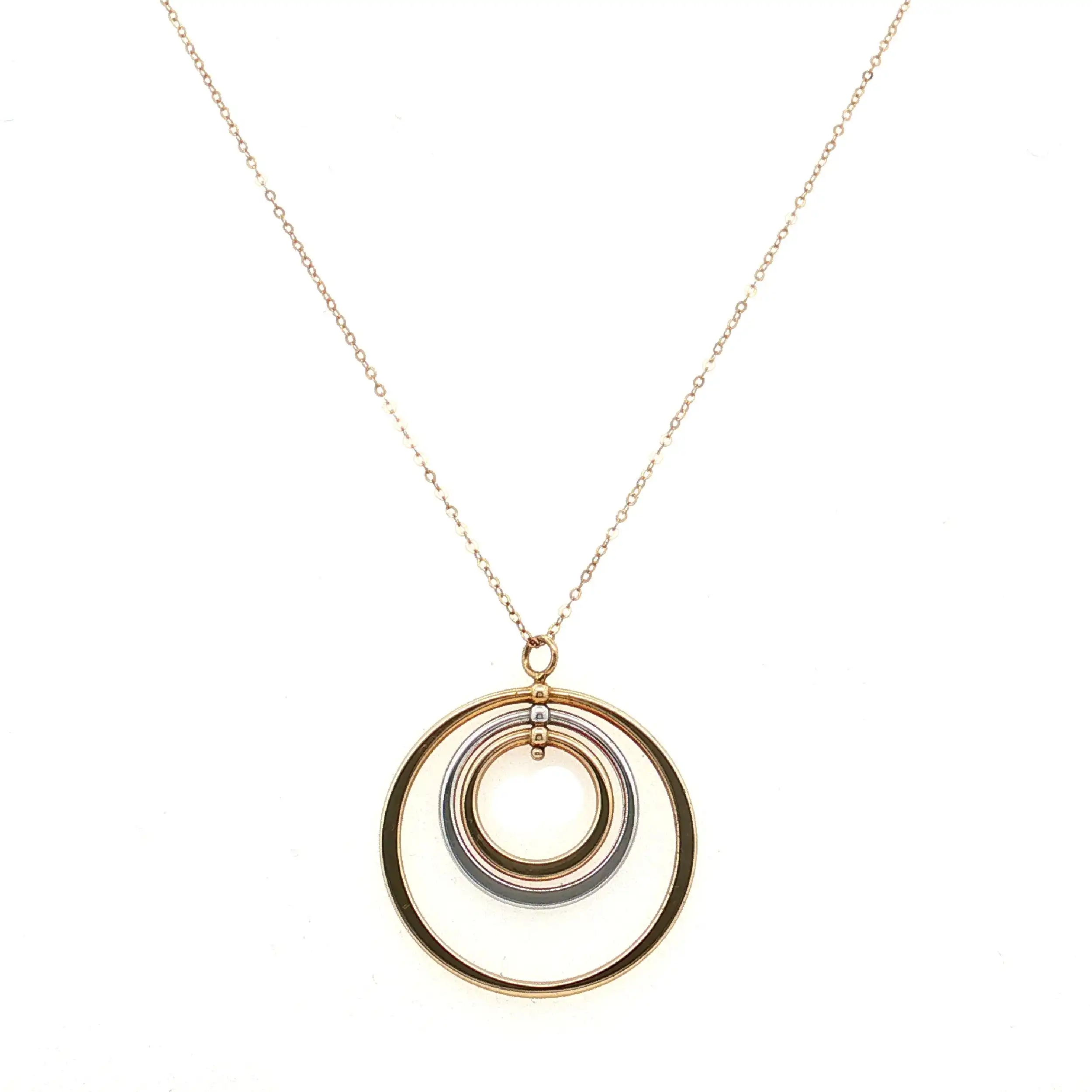 Kette Gelbgold mit Bicolor Anhänger