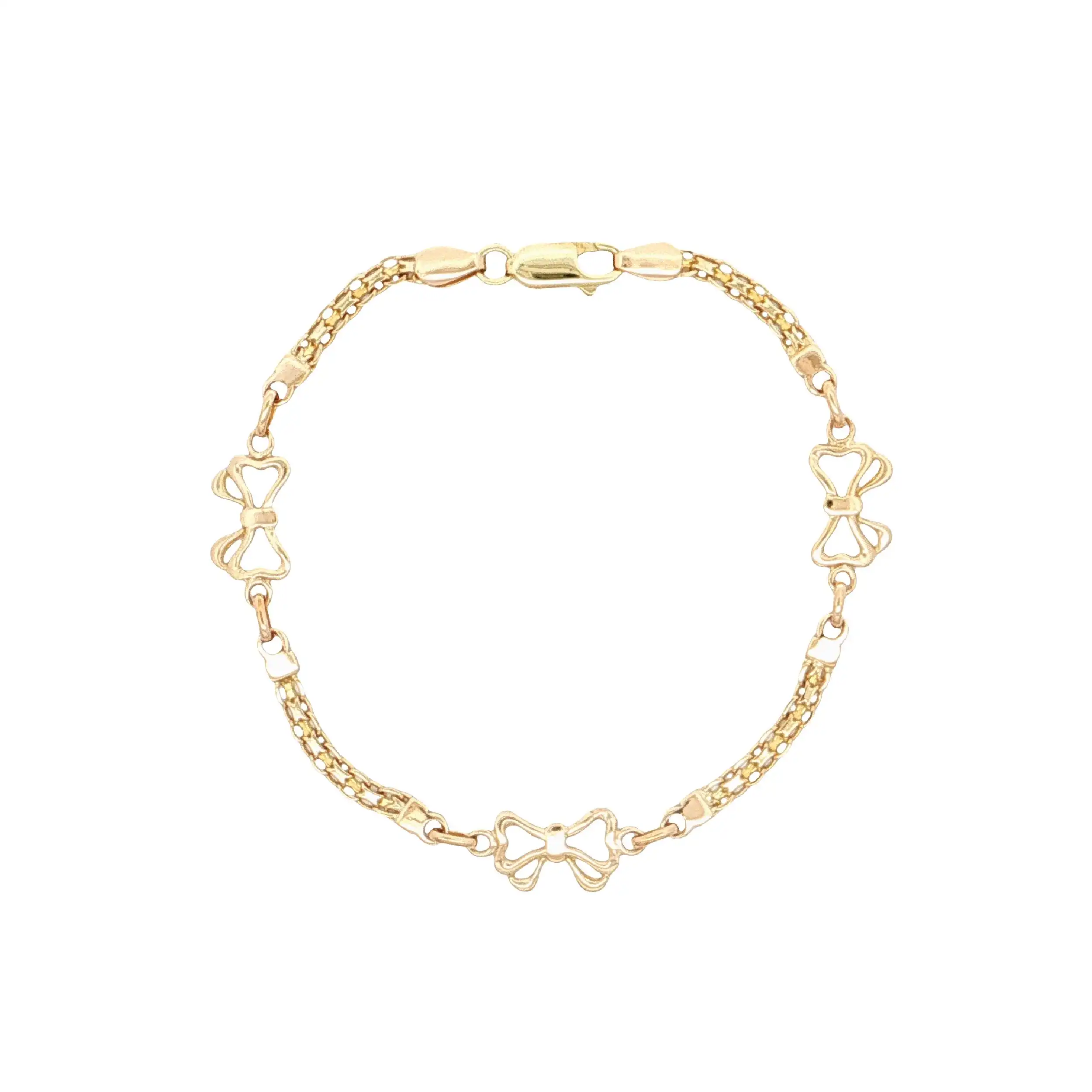 Armband Gelbgold mit Schleifchen Armband Gelbgold mit Schleifchen