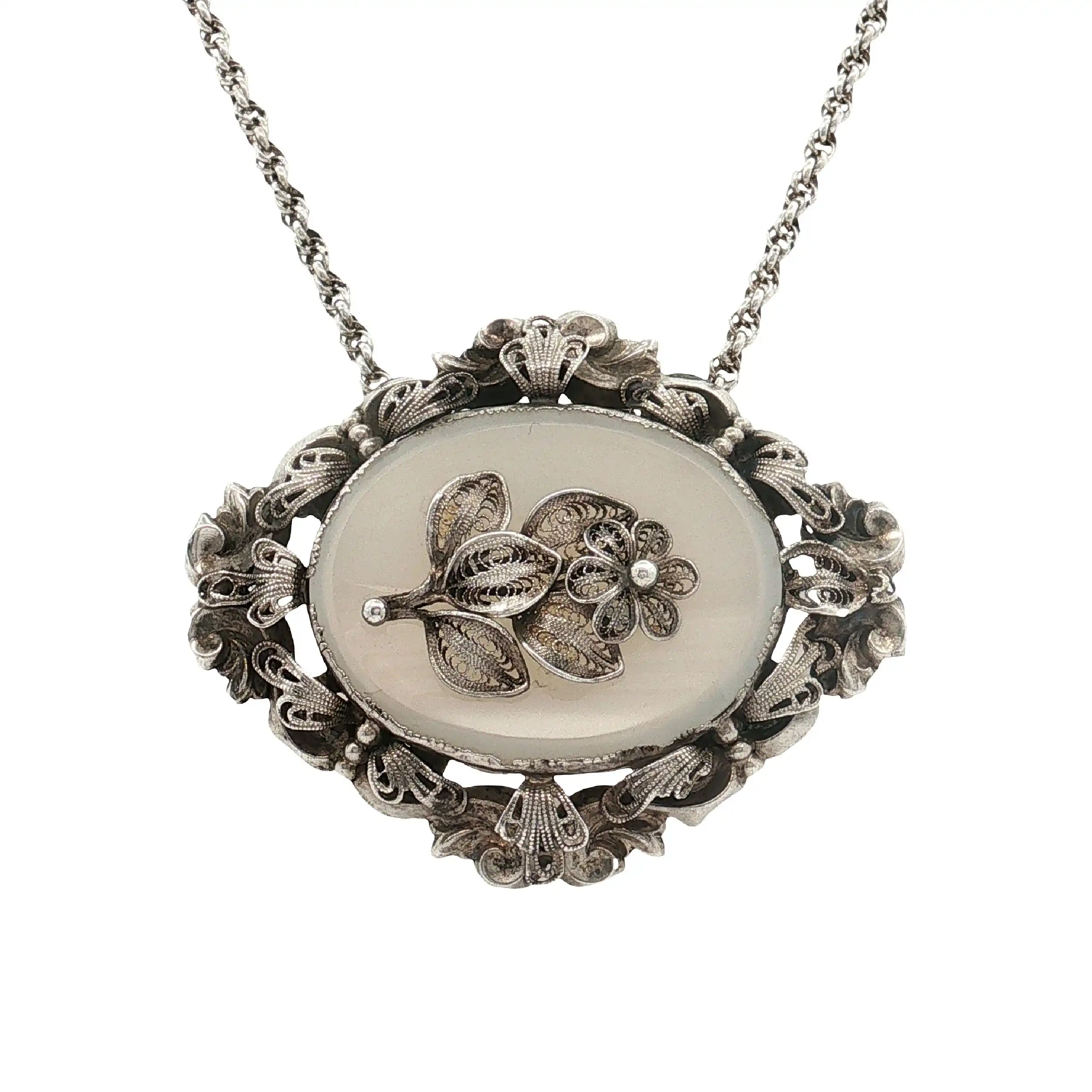Kette mit Anhänger Silber Trachtenschmuck Kette mit Anhänger Silber Trachtenschmuck