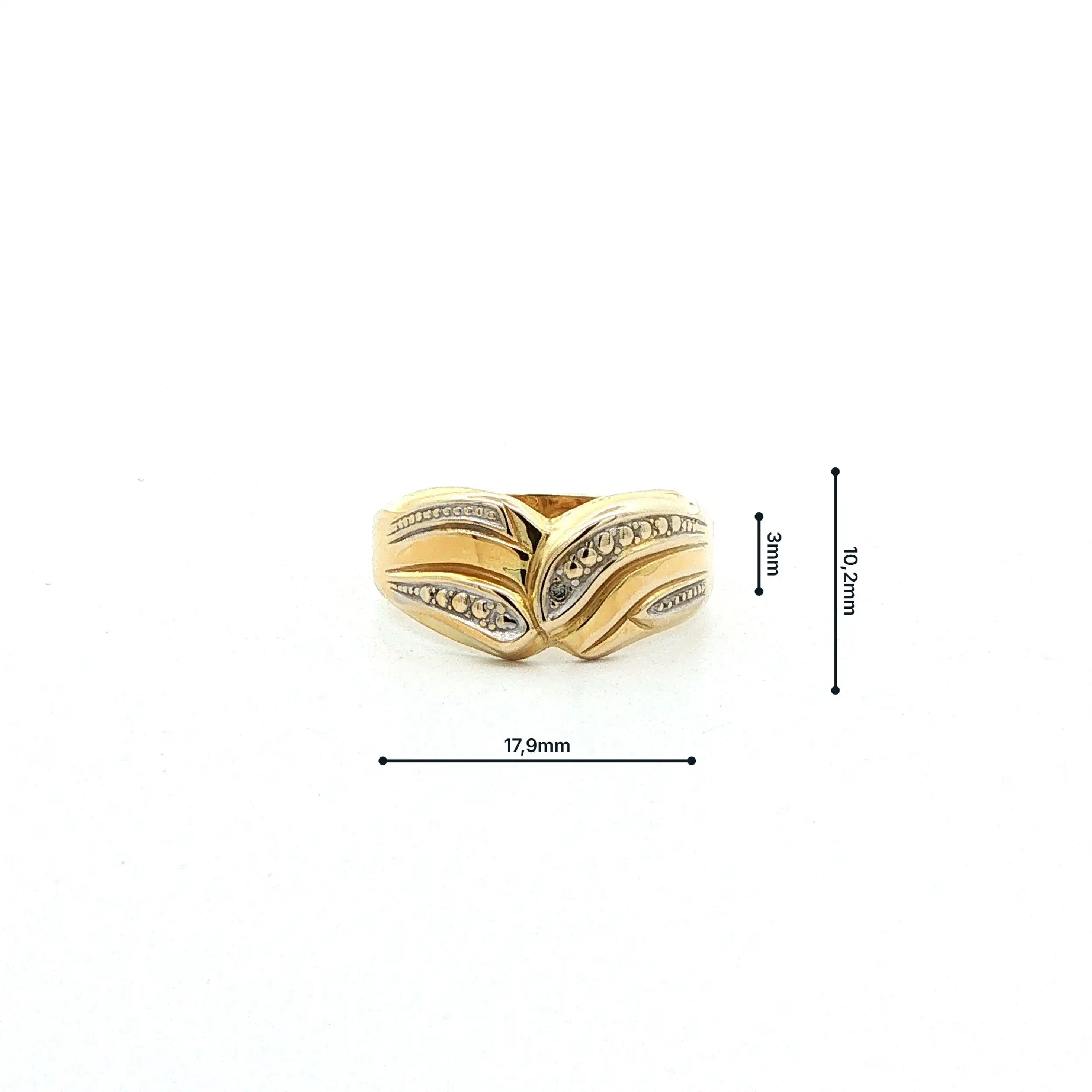Ring Bicolor mit Diamant
