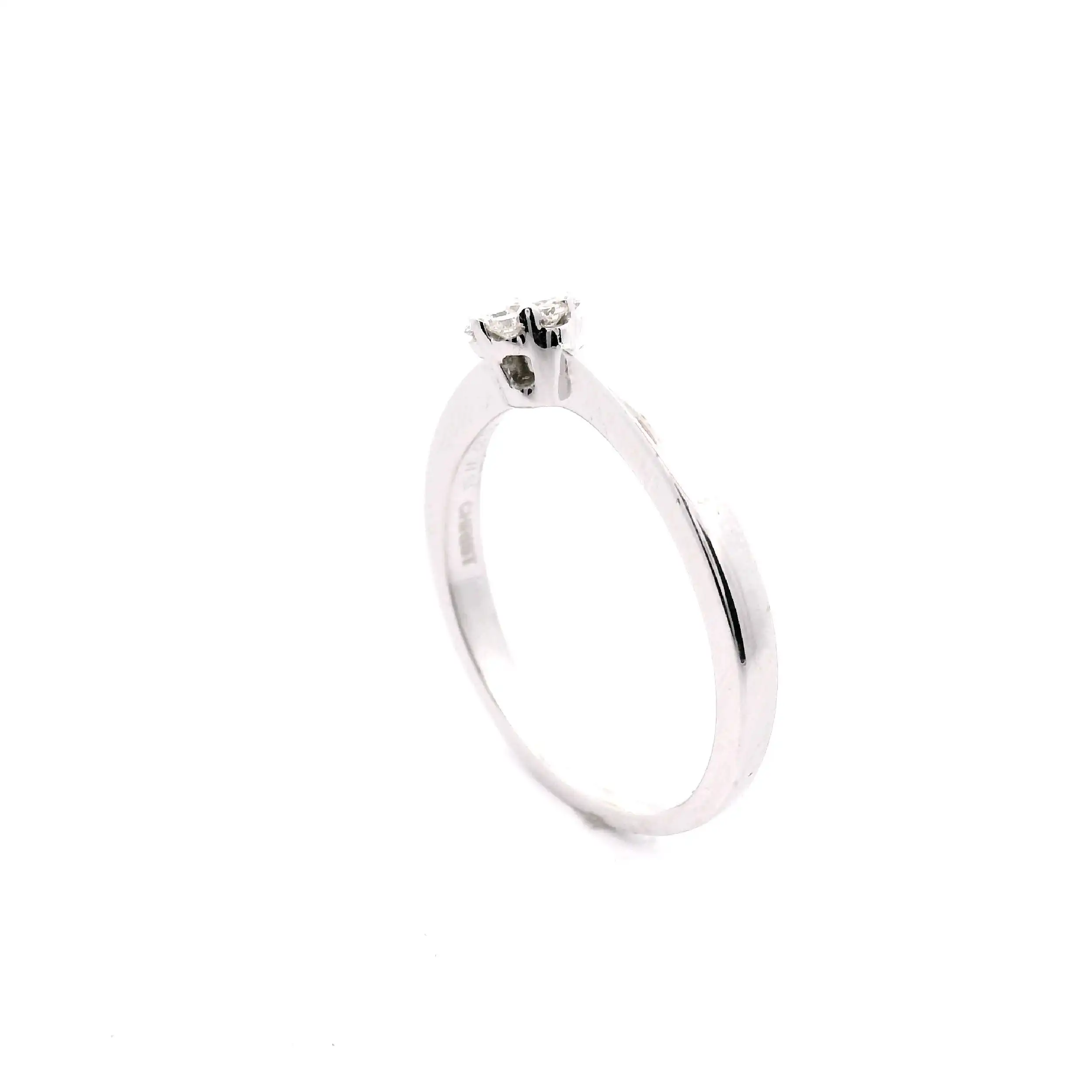 Ring Weißgold mit Brillanten Christ , graviert mit 0,12ct W/Si Ring Weißgold mit Brillanten Christ , graviert mit 0,12ct W/Si