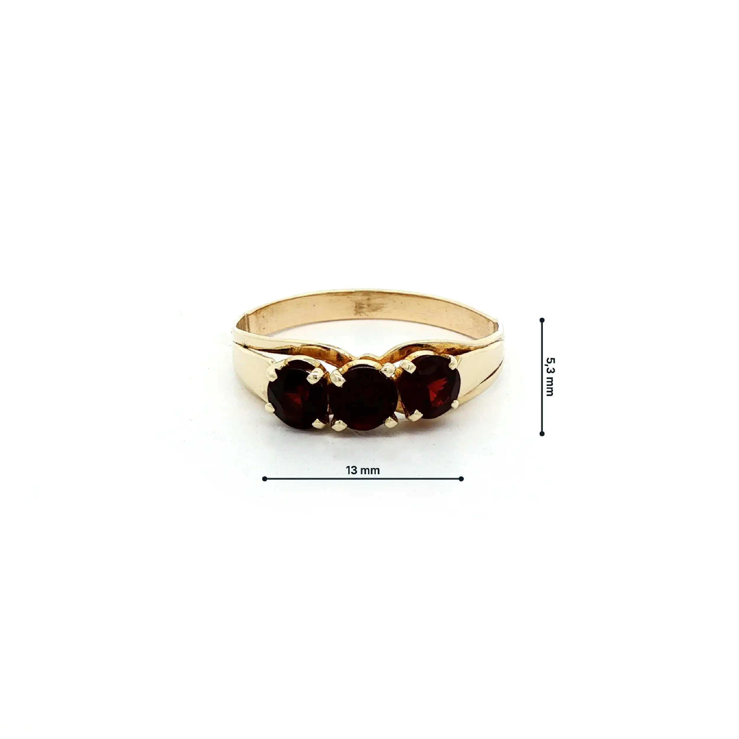 Ring Gelbgold mit Granat