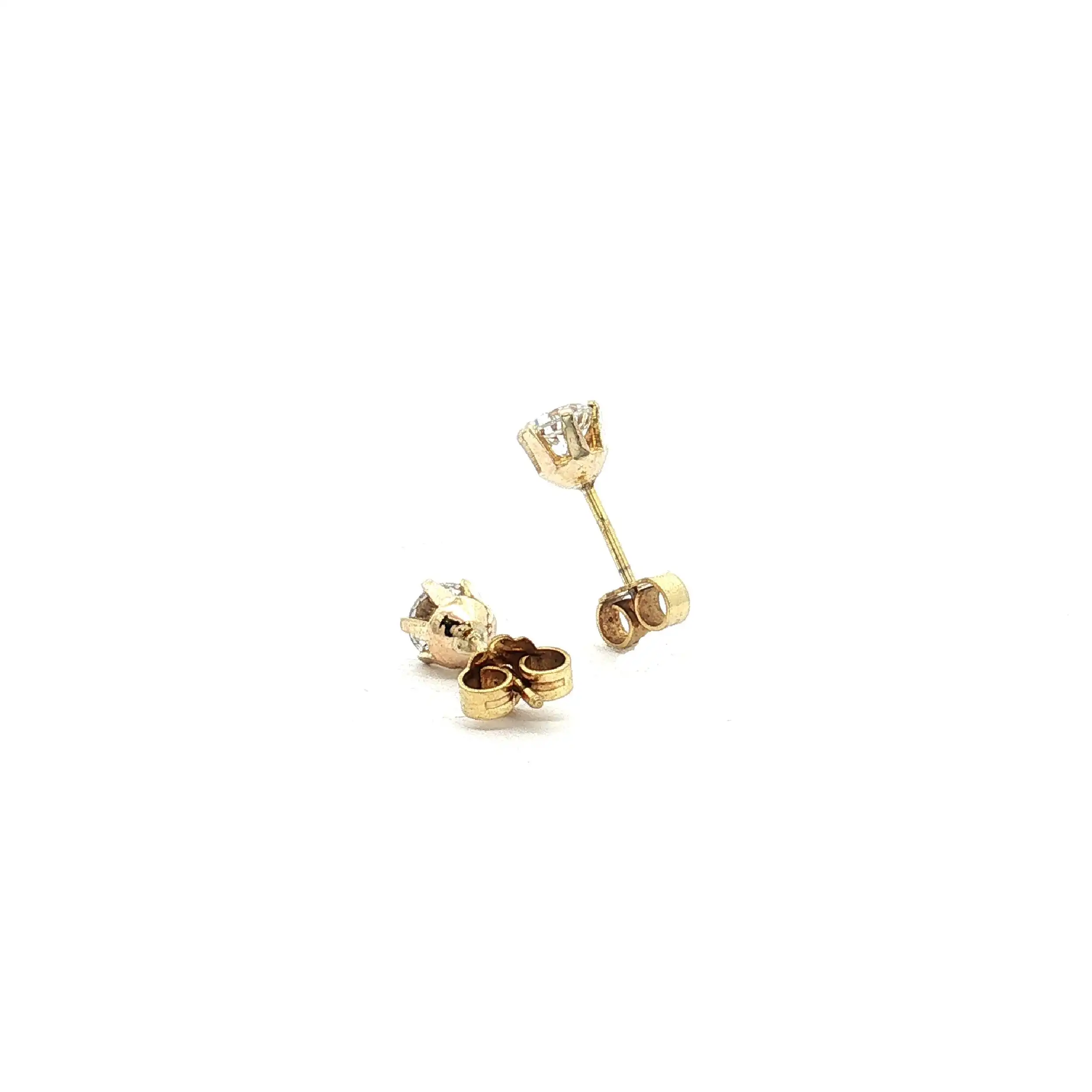 Paar Ohrstecker Gelbgold mit Zirkonia Paar Ohrstecker Gelbgold mit Zirkonia
