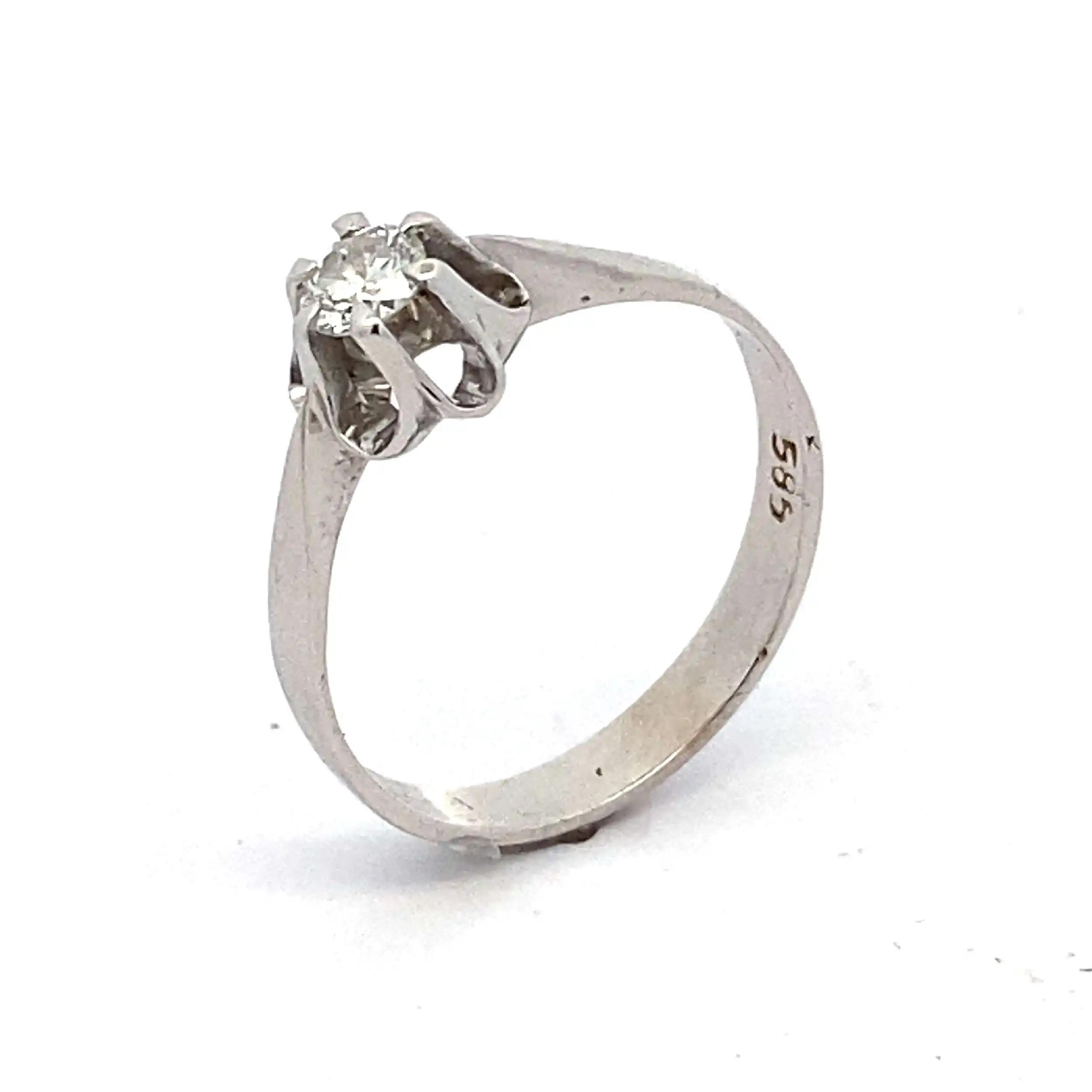 Ring Weißgold mit Brillant Ring Weißgold mit Brillant