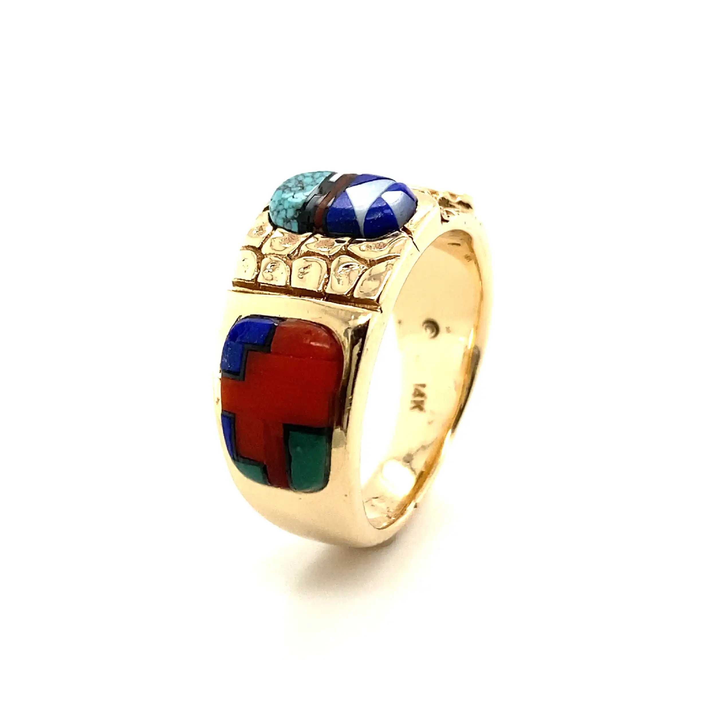 Ring Gelbgold mit Farbsteinen Ring Gelbgold mit Farbsteinen