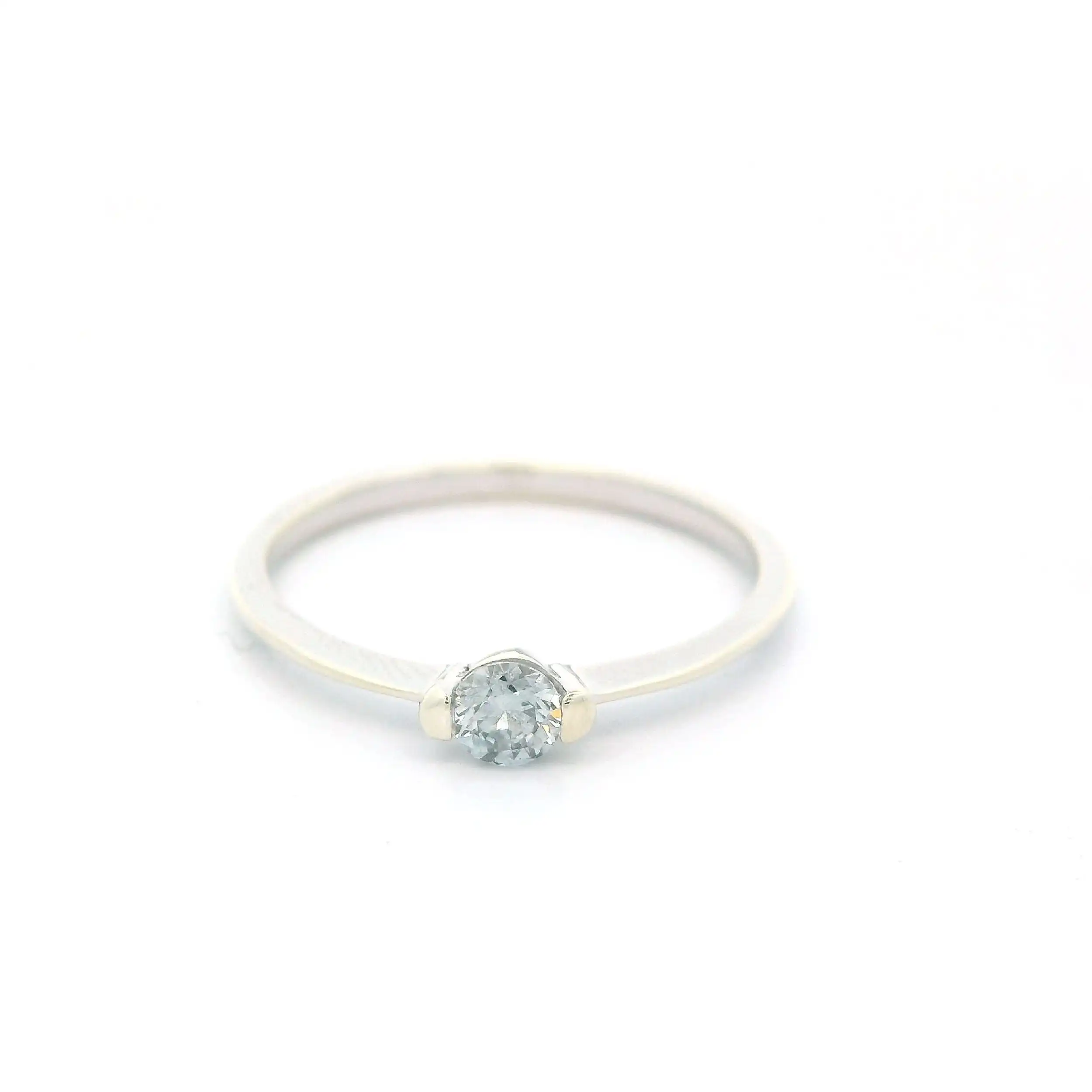 Ring Weißgold mit Brillant Solitär