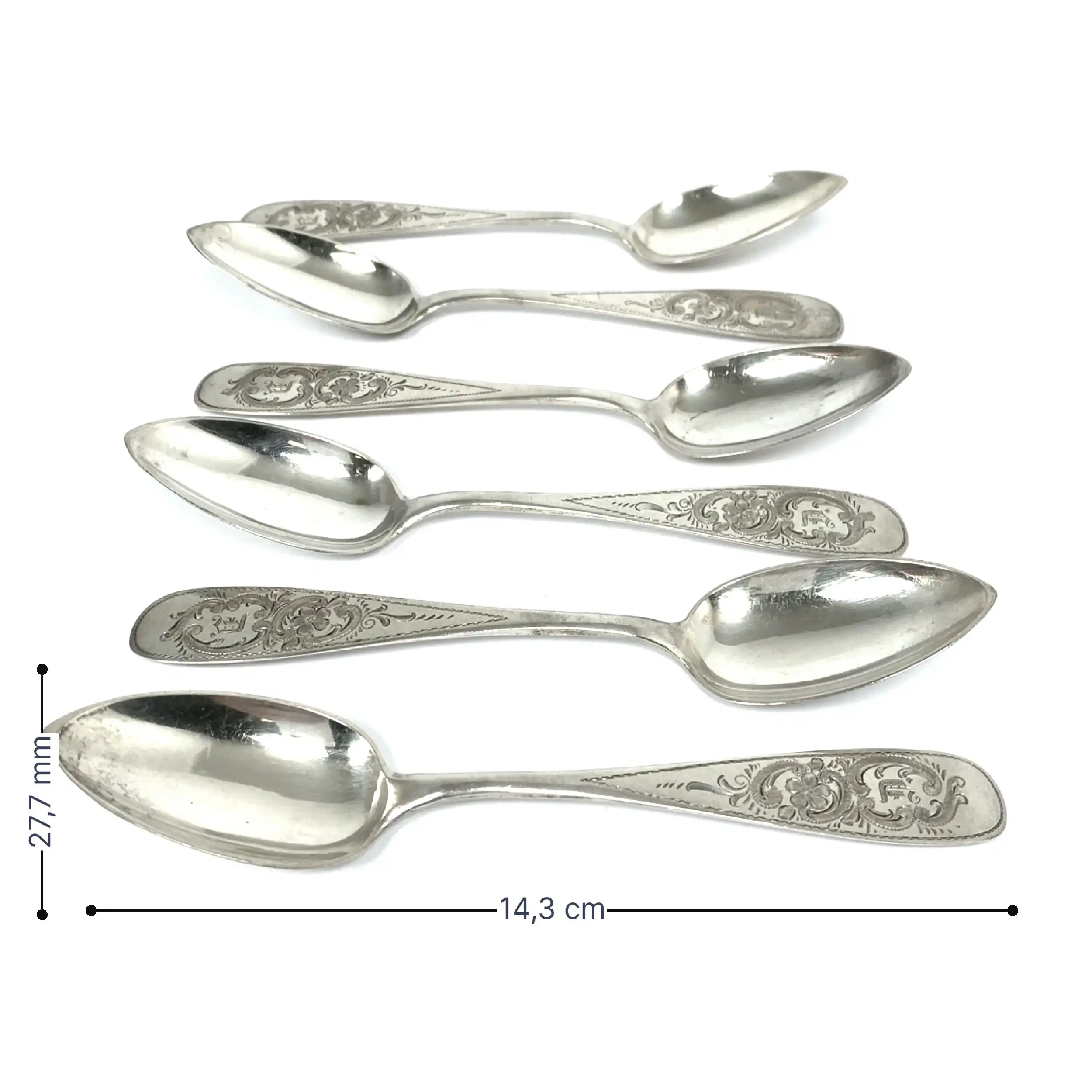 6 Teelöffel Silber