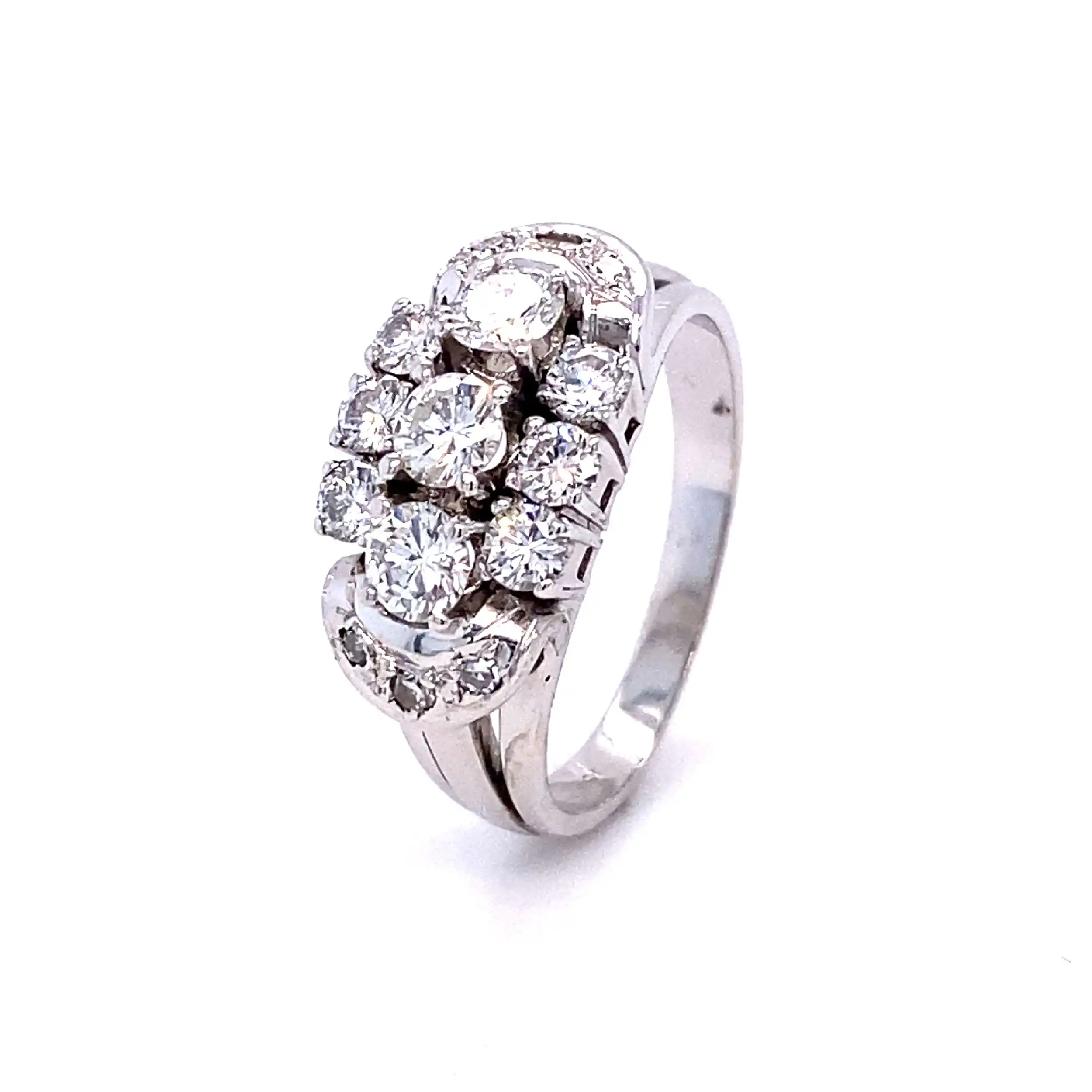 Ring weißgold mit 9 Brillanten und 6 Diamanten Ring weißgold mit 9 Brillanten und 6 Diamanten