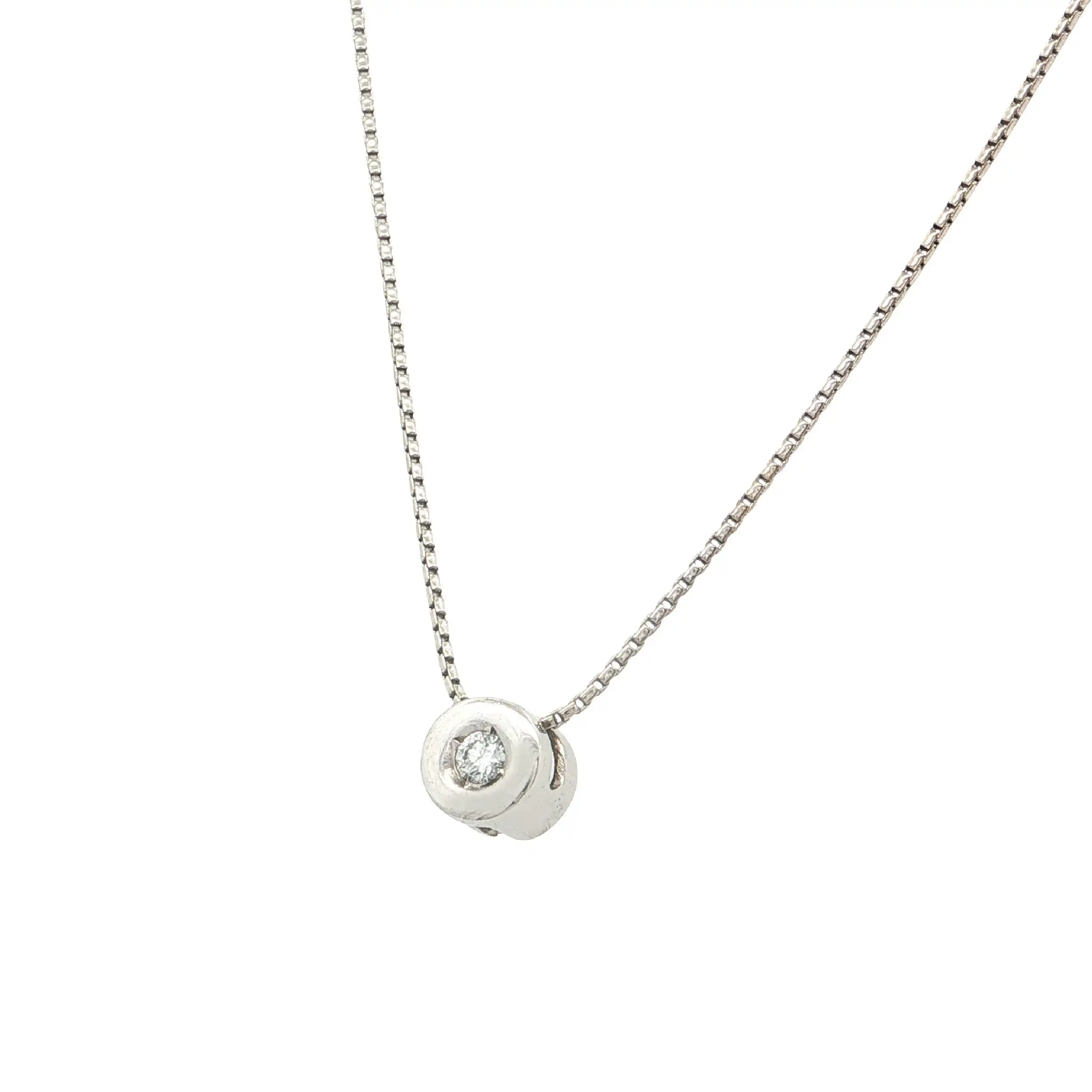 Kette Weißgold mit Anhänger mit Brillant