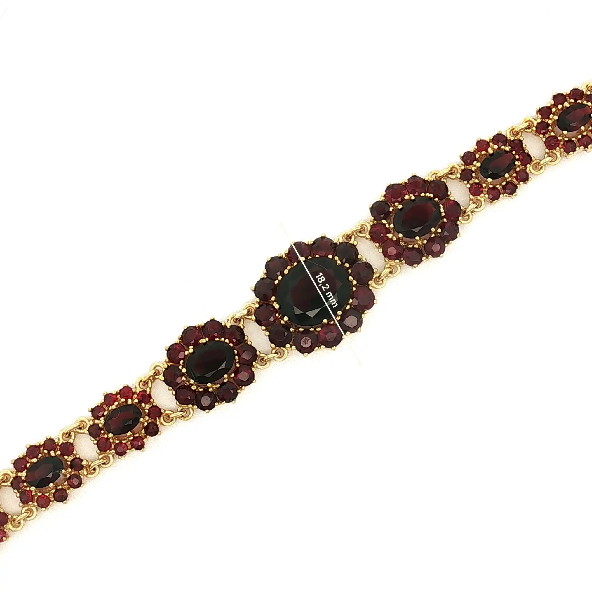 Armband Gelbgold mit Granat