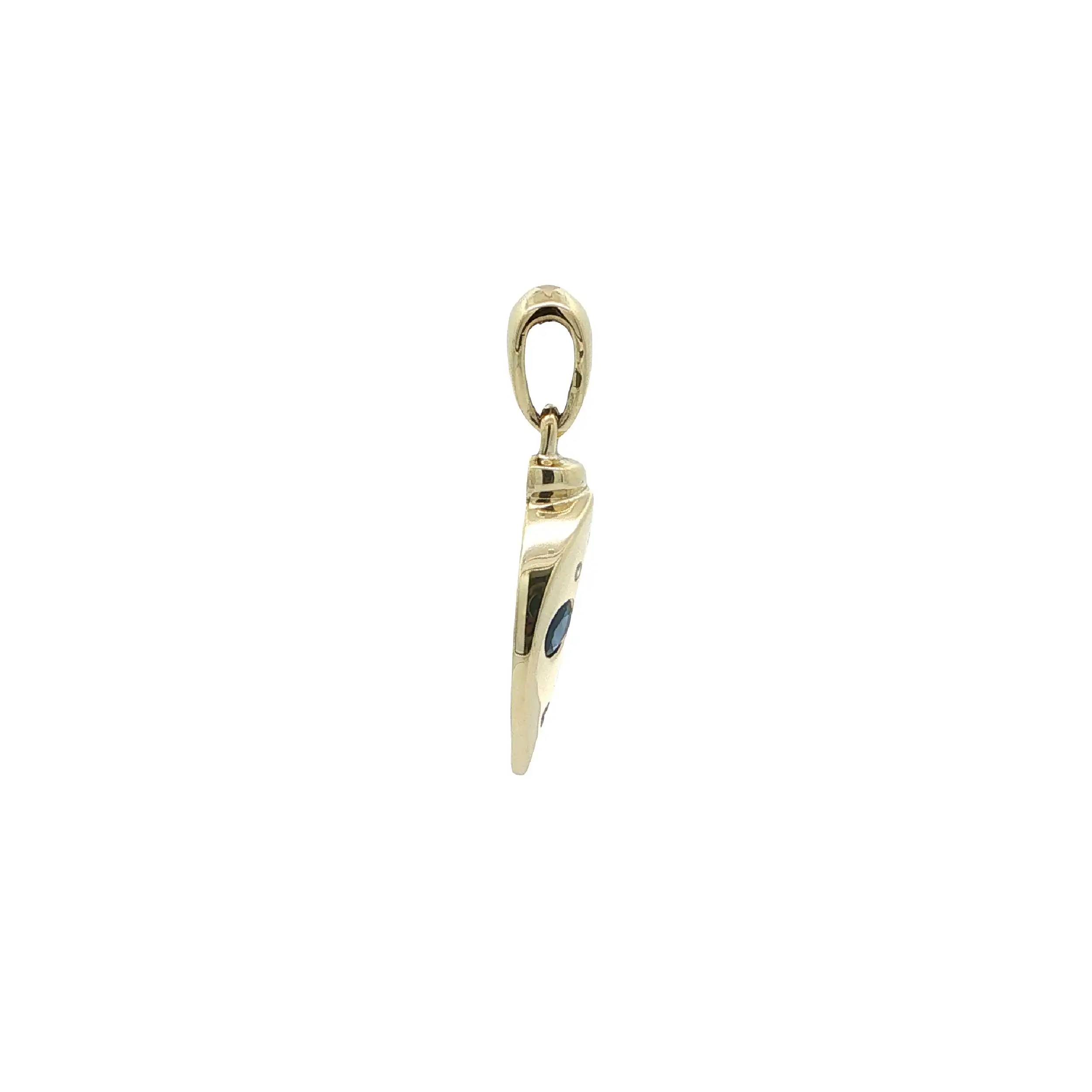 Anhänger Gelbgold mit Saphir, Smaragd, Rubin & Brillanten, graviert mit 0,045ct. Anhänger Gelbgold mit Saphir, Smaragd, Rubin & Brillanten, graviert mit 0,045ct.