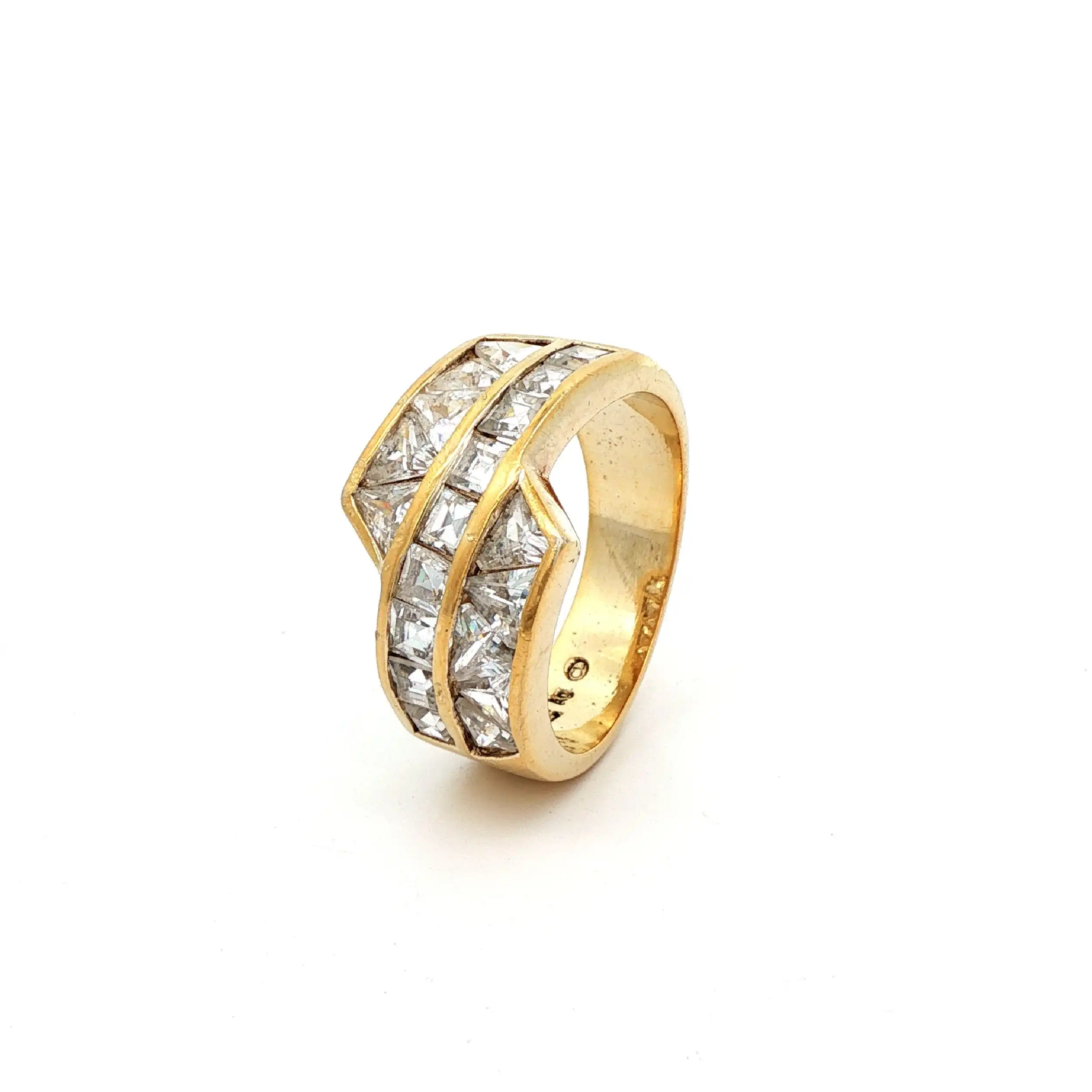 Ring Silber vergoldet mit Zirkonia Ring Silber vergoldet mit Zirkonia