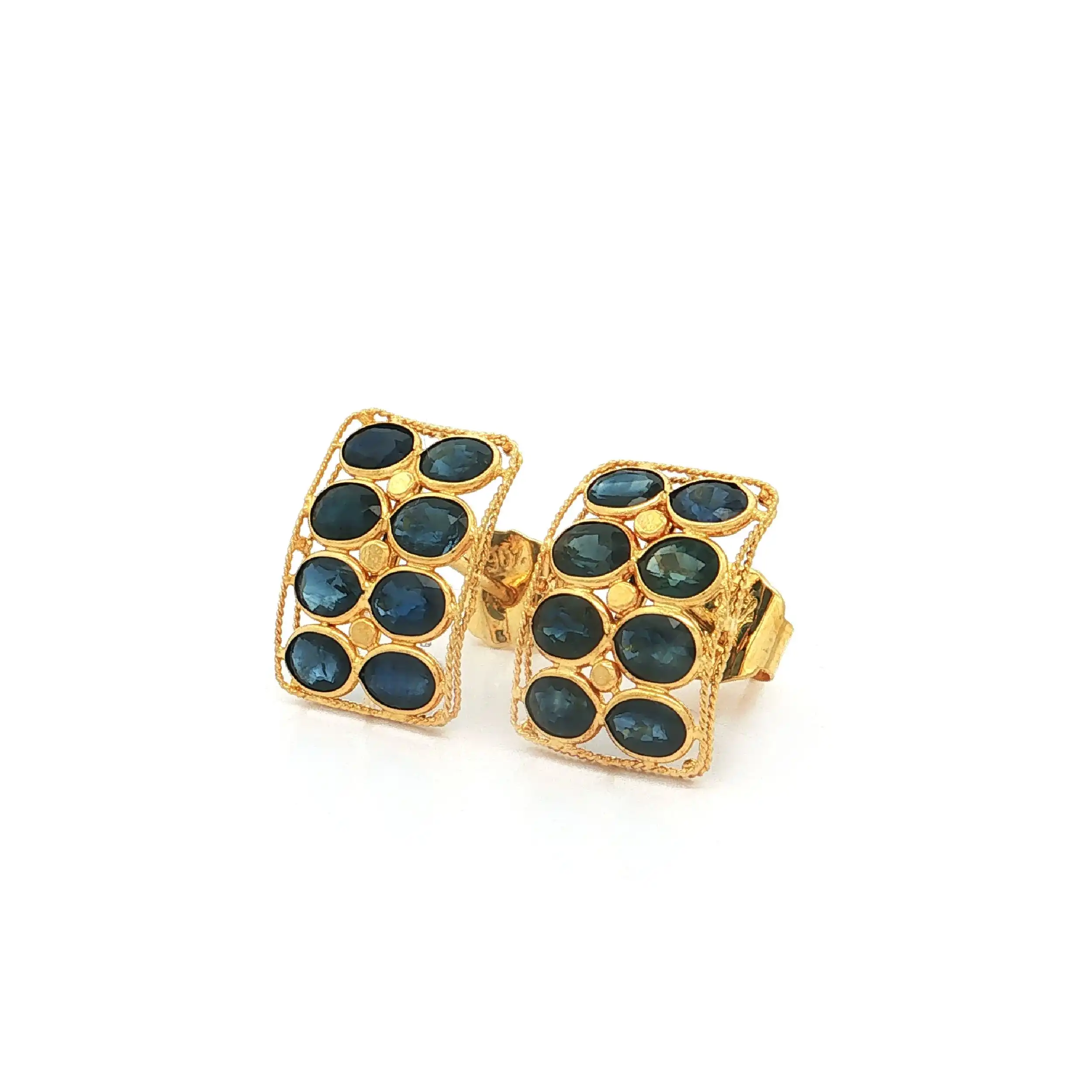 Ohrstecker Gelbgold mit Saphiren Ohrstecker Gelbgold mit Saphiren