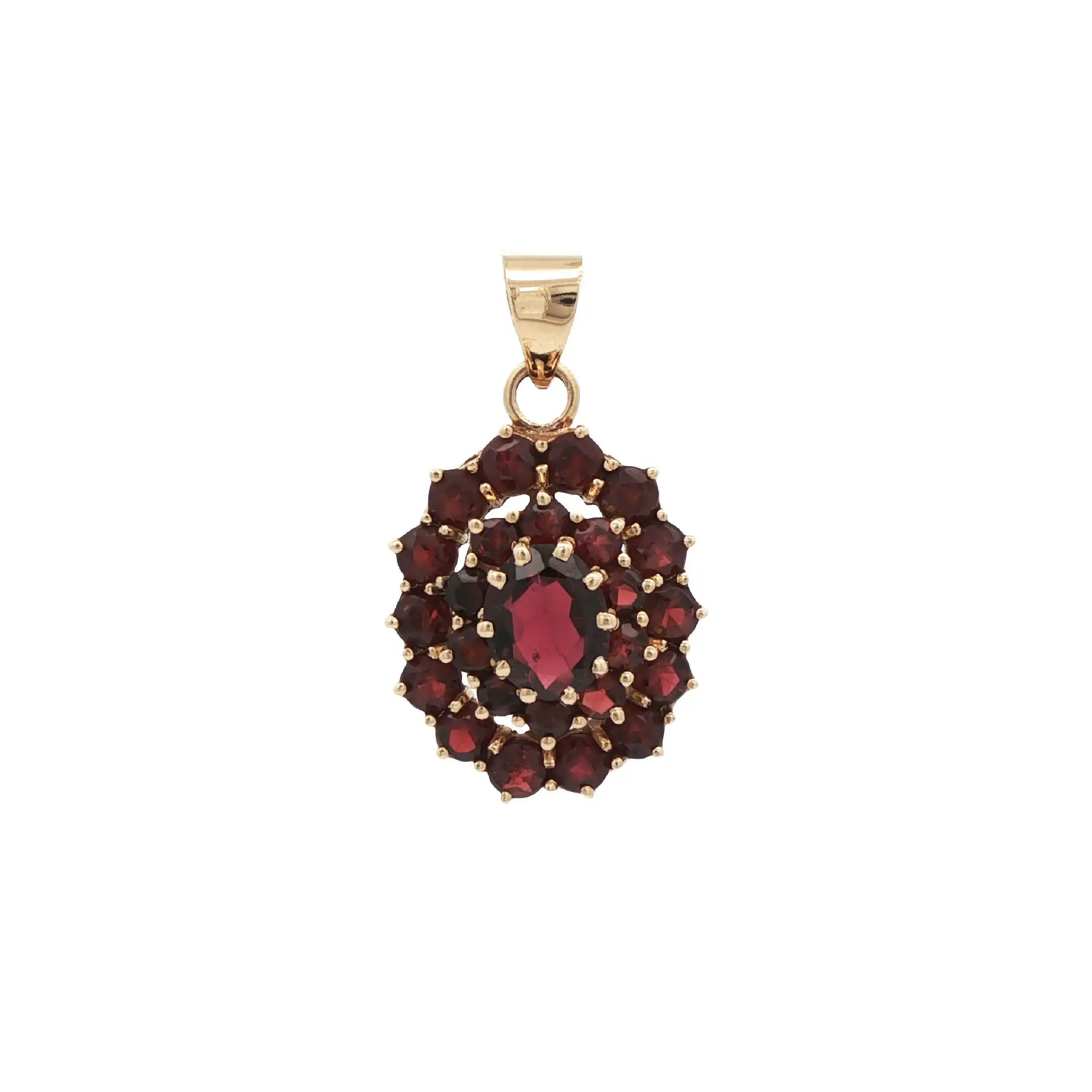 Anhänger Gelbgold mit Granat Anhänger Gelbgold mit Granat