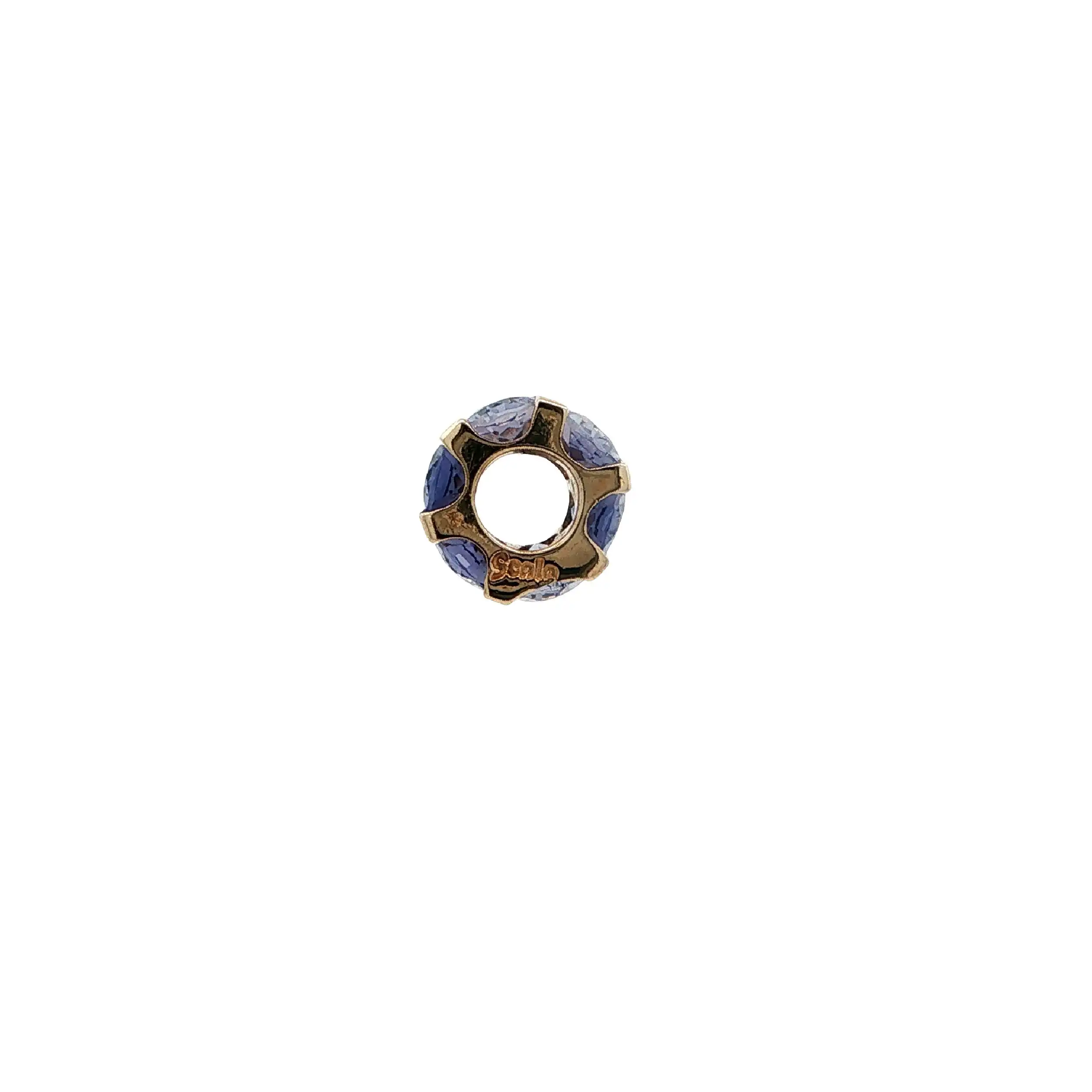 Charm / Anhänger Gelbgold Scala mit Cordierit