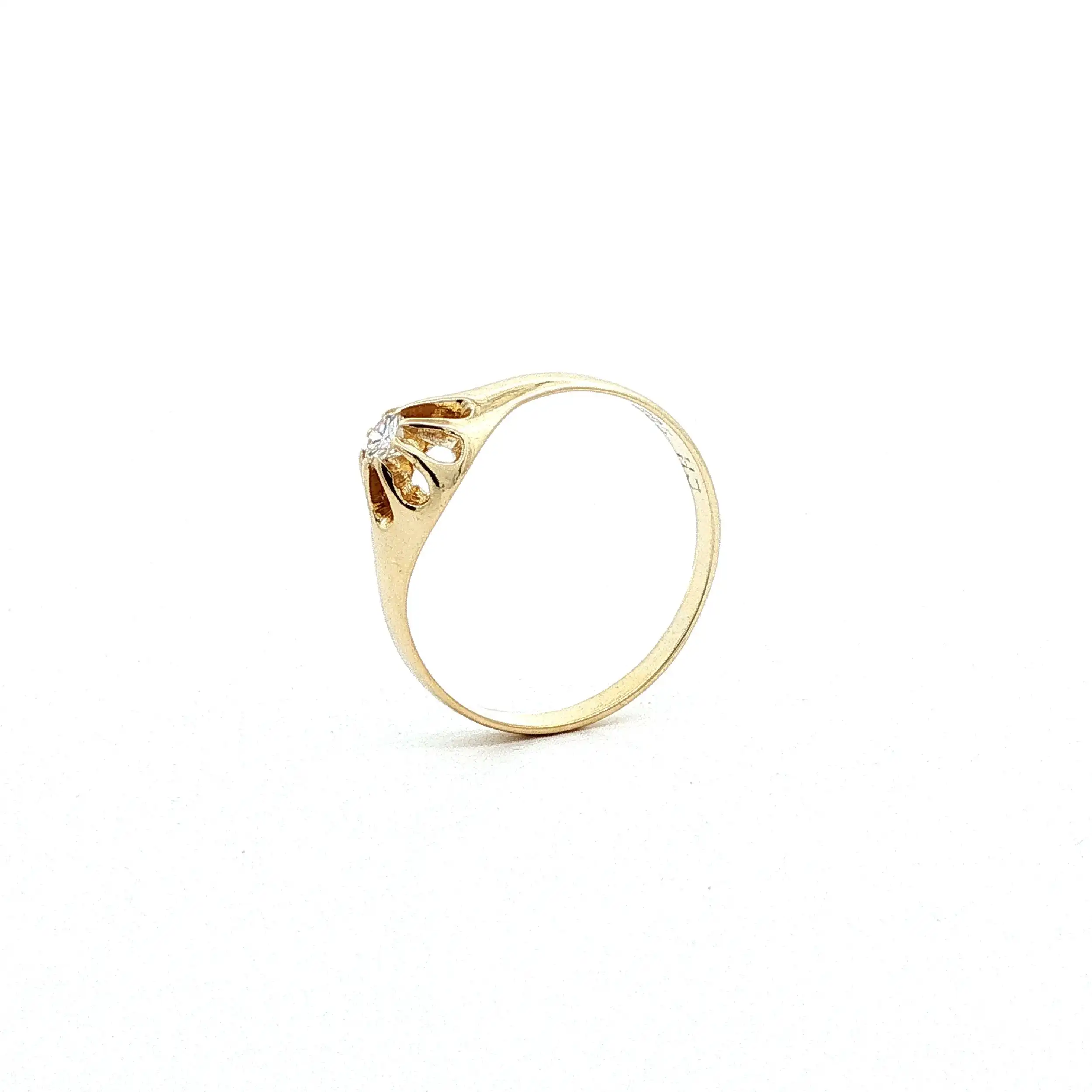 Ring Gelbgold mit Brillant Ring Gelbgold mit Brillant