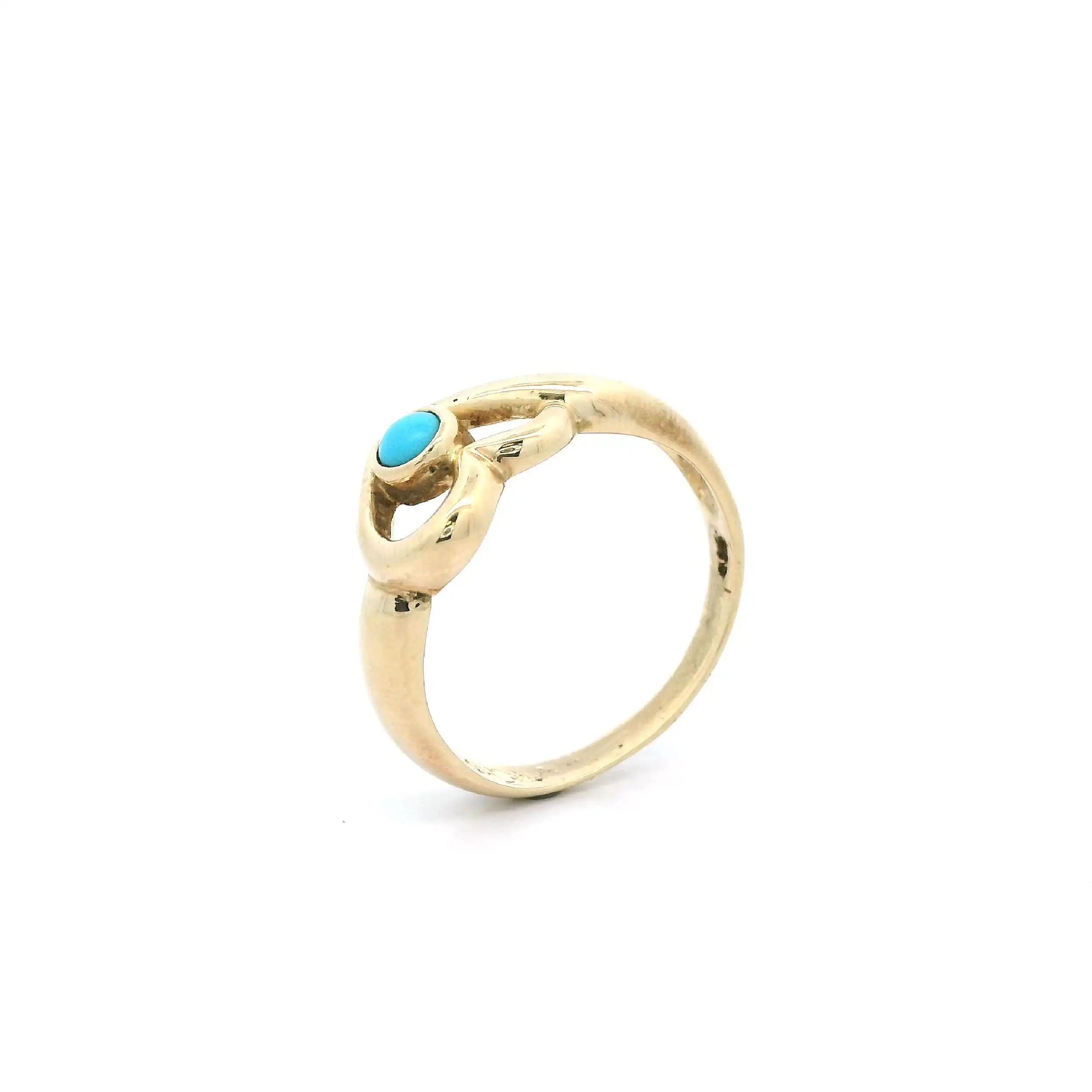 Ring Gelbgold mit blauem Farbstein