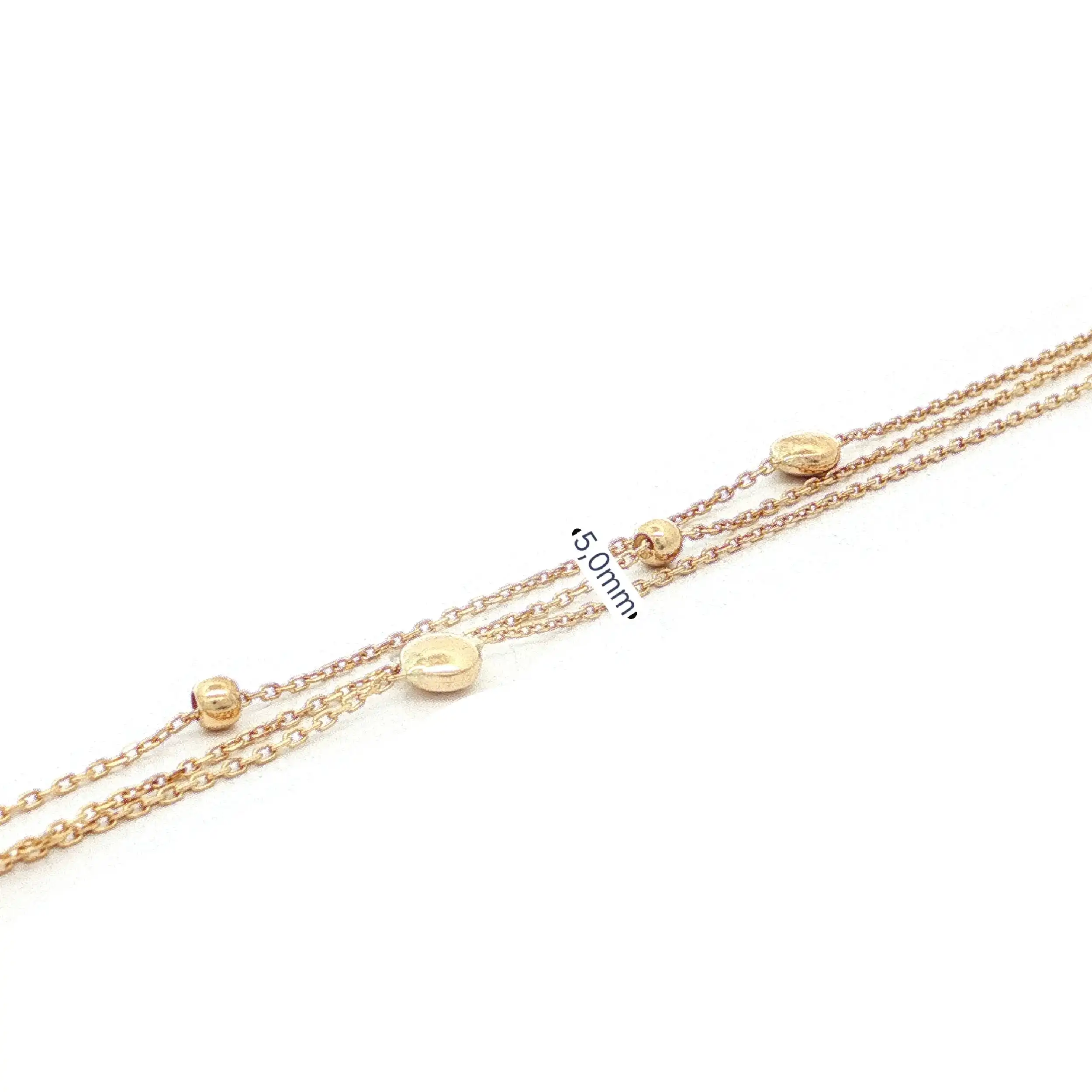 Armband Gelbgold dreireihig mit Kügelchen Armband Gelbgold dreireihig mit Kügelchen