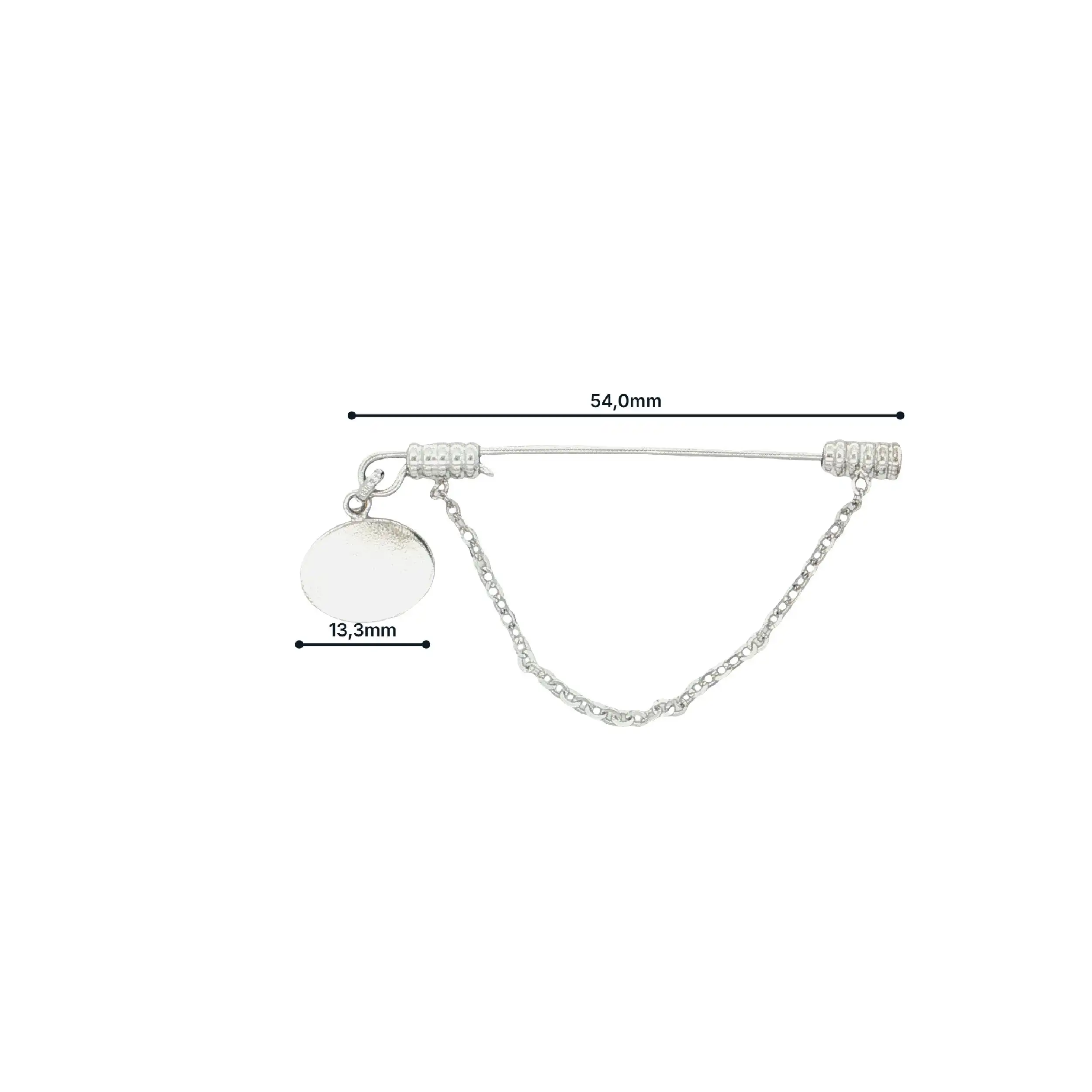 Anstecknadel Silber mit Plättchen zum gravieren Anstecknadel Silber mit Plättchen zum gravieren