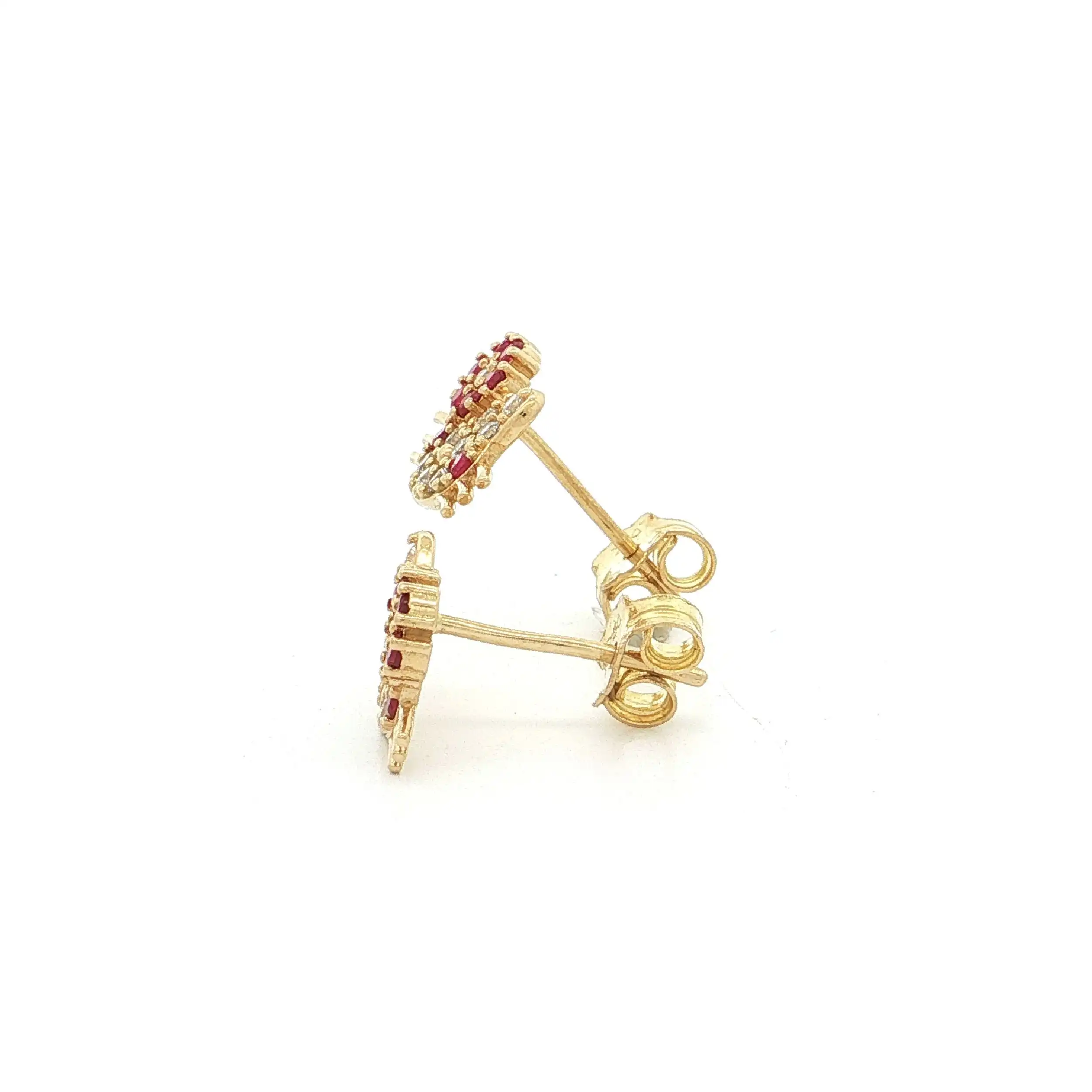 Ohrstecker Gelbgold "Hello Kitty" mit Zirkonia und pinken Farbsteinen Ohrstecker Gelbgold "Hello Kitty" mit Zirkonia und pinken Farbsteinen