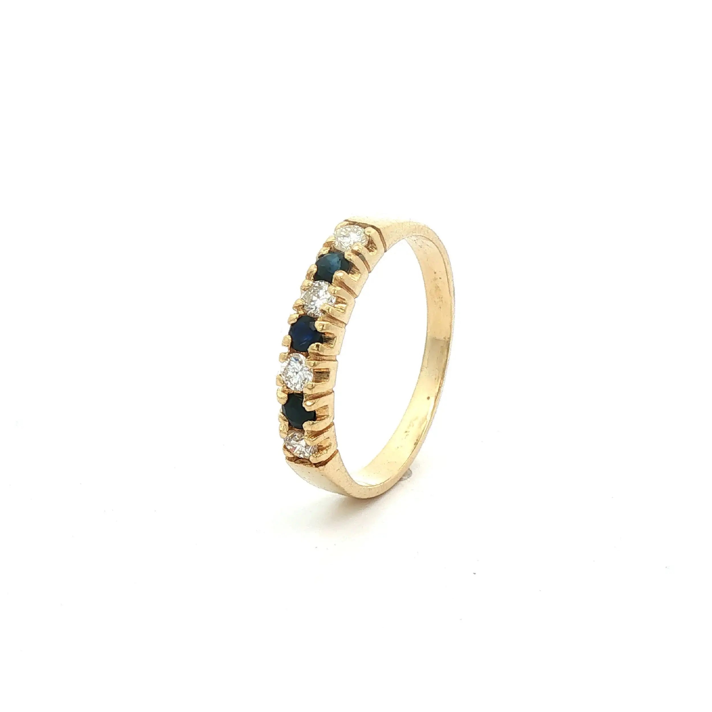 Ring Gelbgold mit Saphir und Brillanten Ring Gelbgold mit Saphir und Brillanten