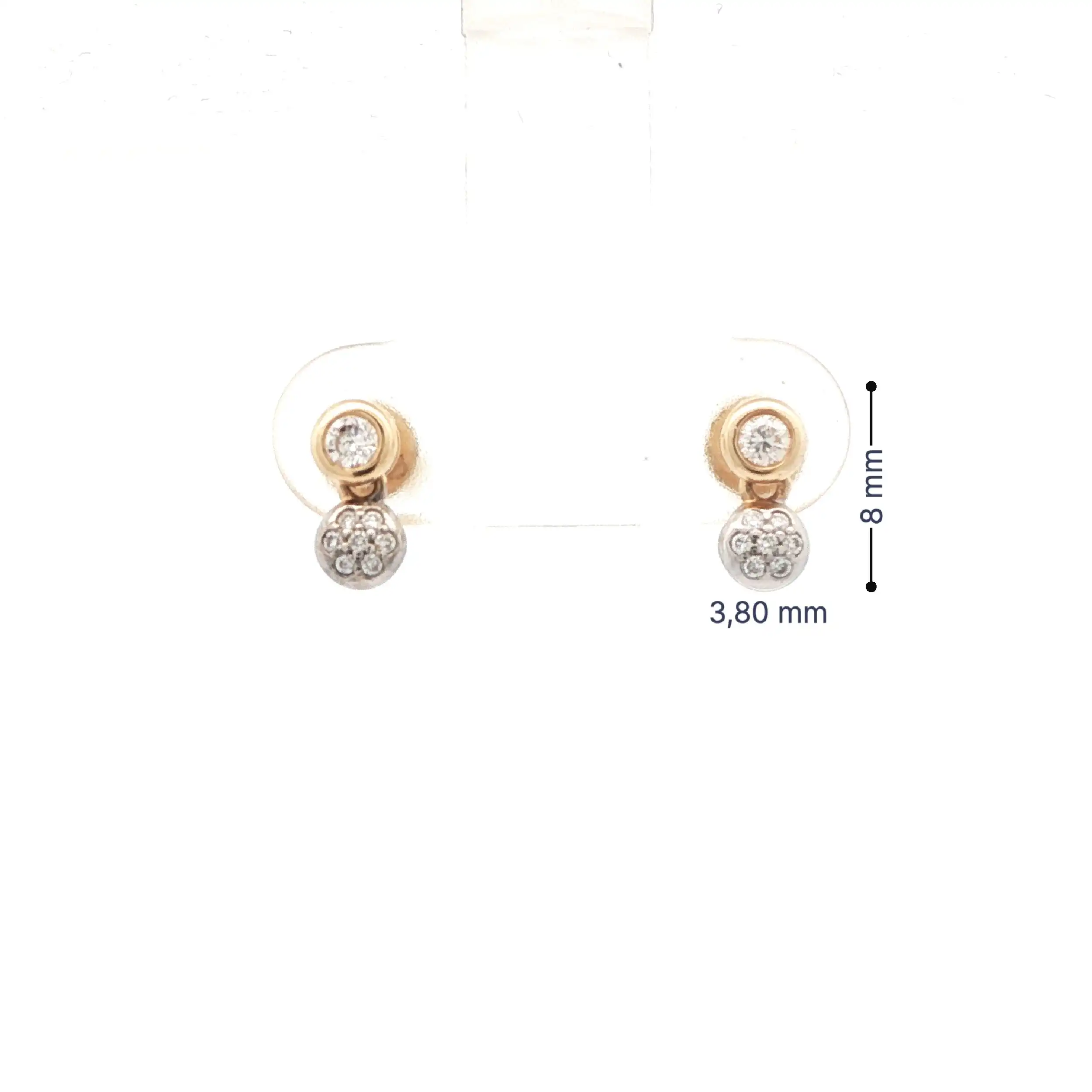 Ohrstecker Bicolor mit Brillanten Ohrstecker Bicolor mit Brillanten