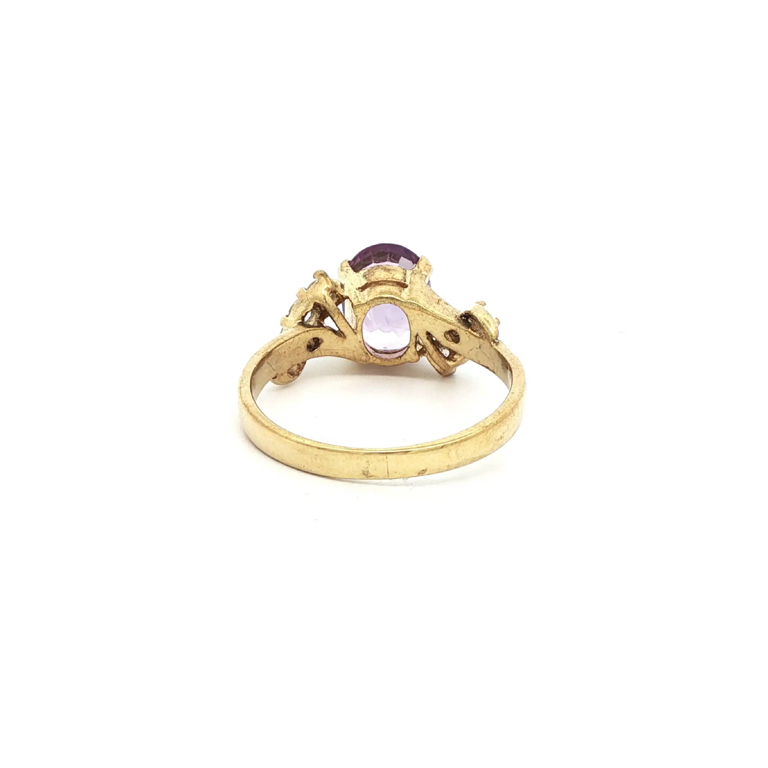 Ring Silber mit lila Farbstein und Zirkonia Ring Silber mit lila Farbstein und Zirkonia