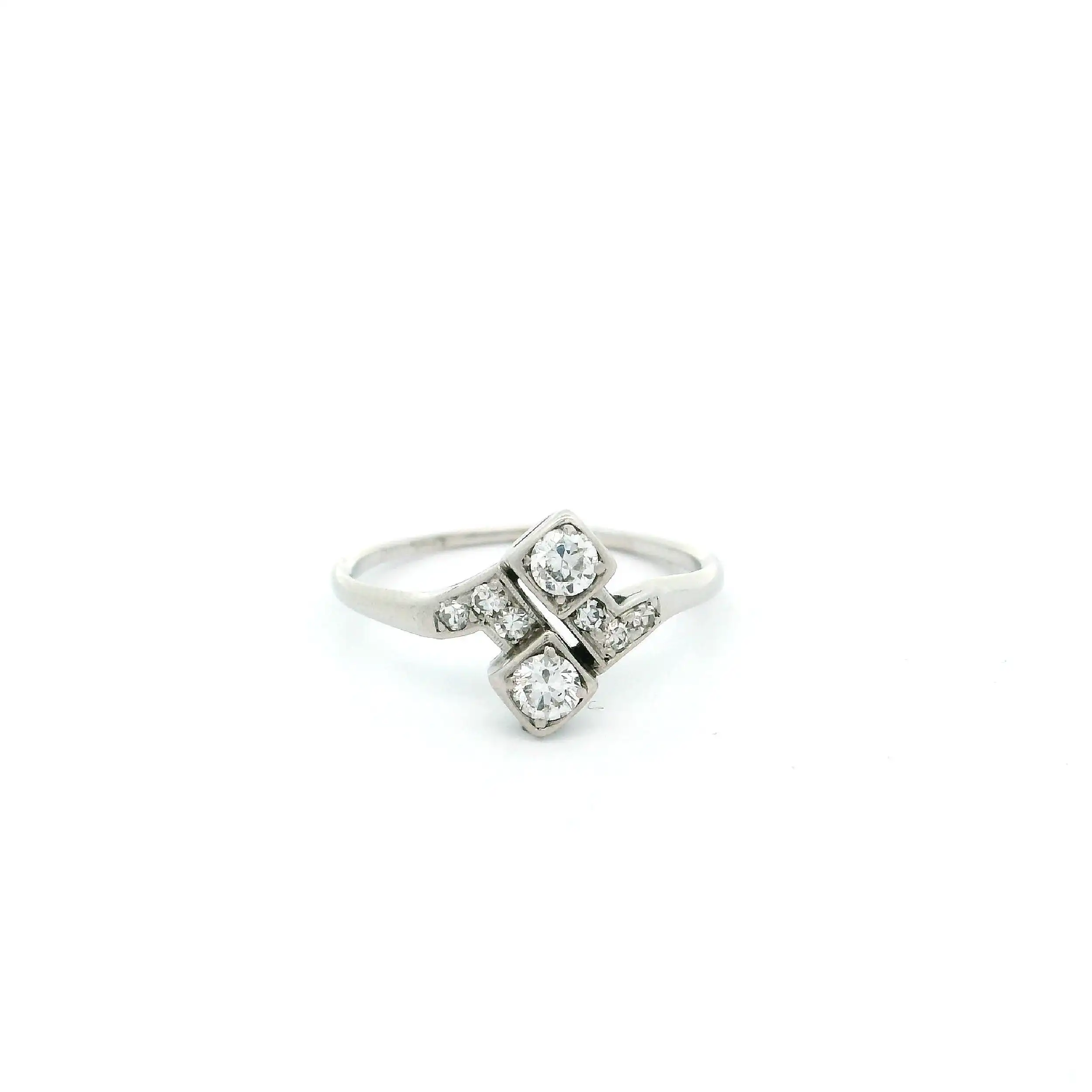 Ring Weißgold mit Brillanten & Diamanten Ring Weißgold mit Brillanten & Diamanten