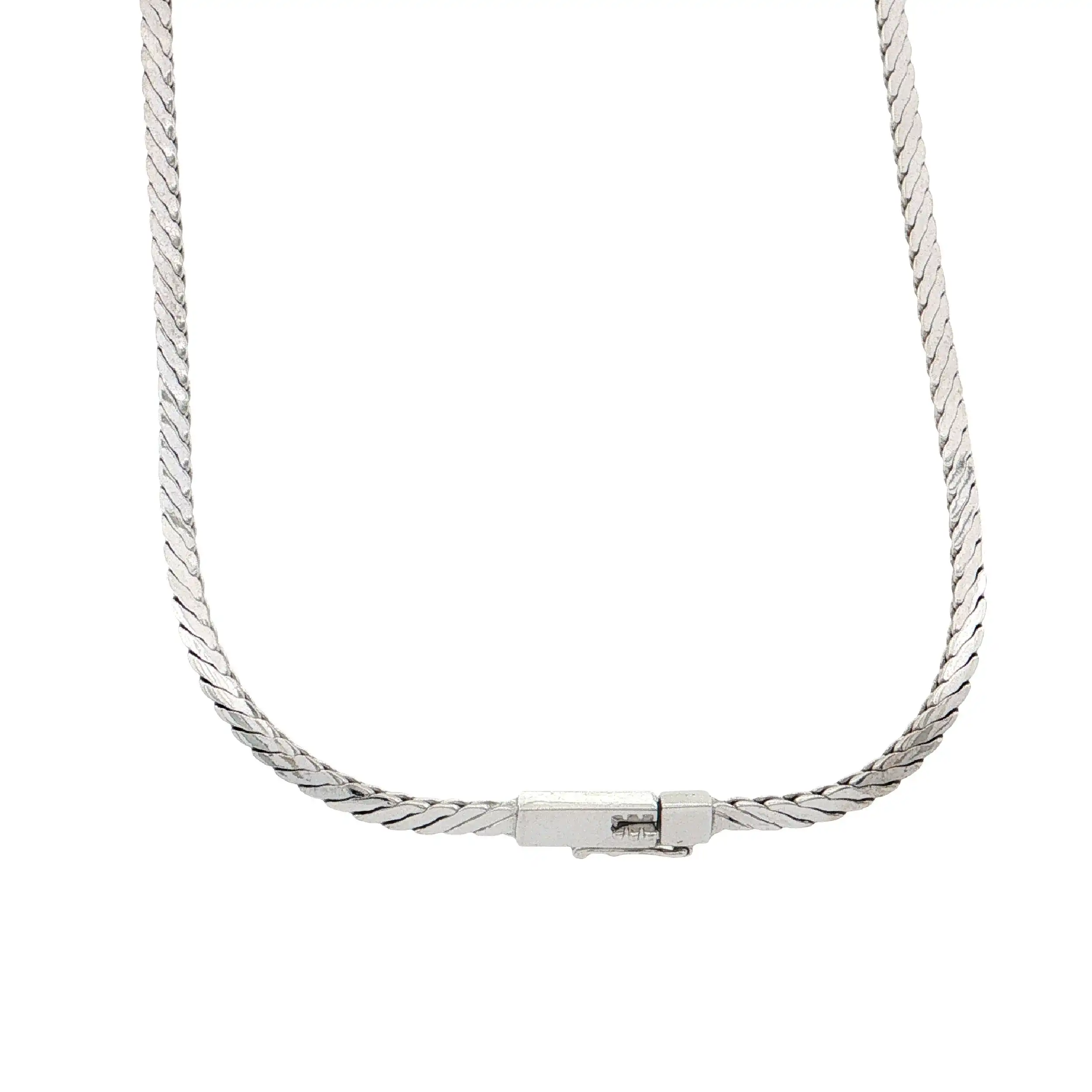 Collier Weißgold mit Saphiren und Brillanten