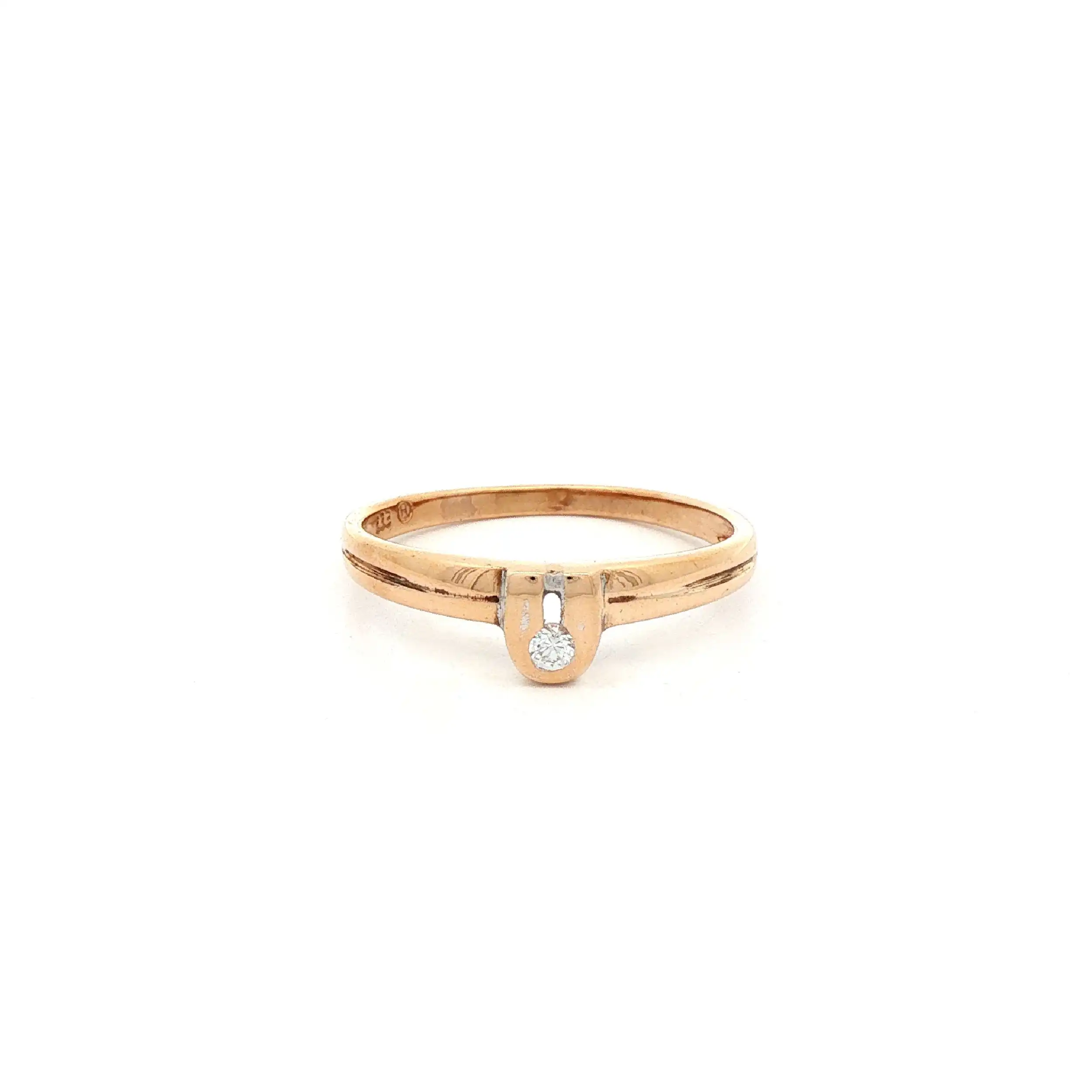 Ring Rotgold mit Zirkonia