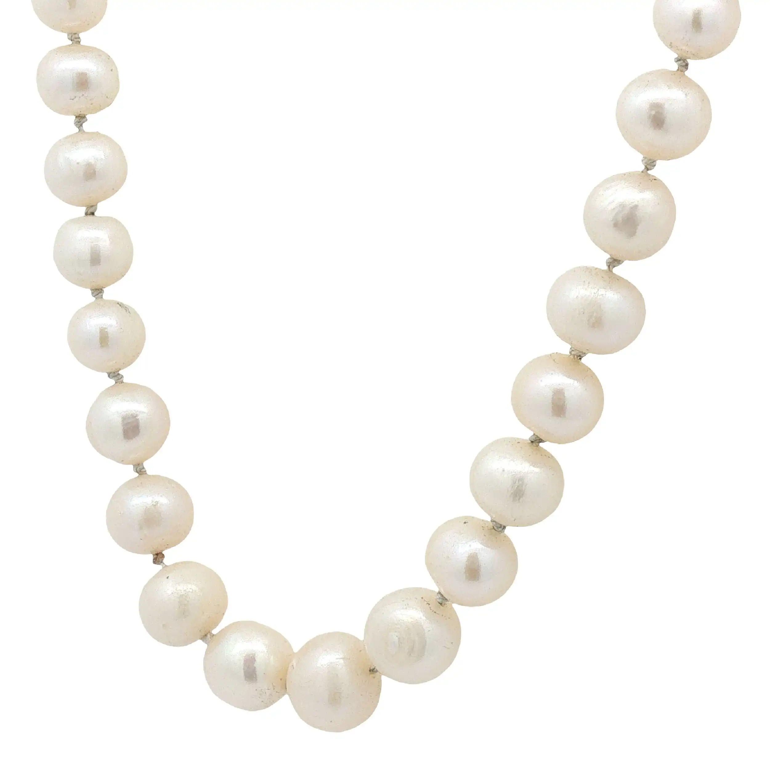 Perlenkette mit Gelbgold- Verschluss Perlenkette mit Gelbgold- Verschluss