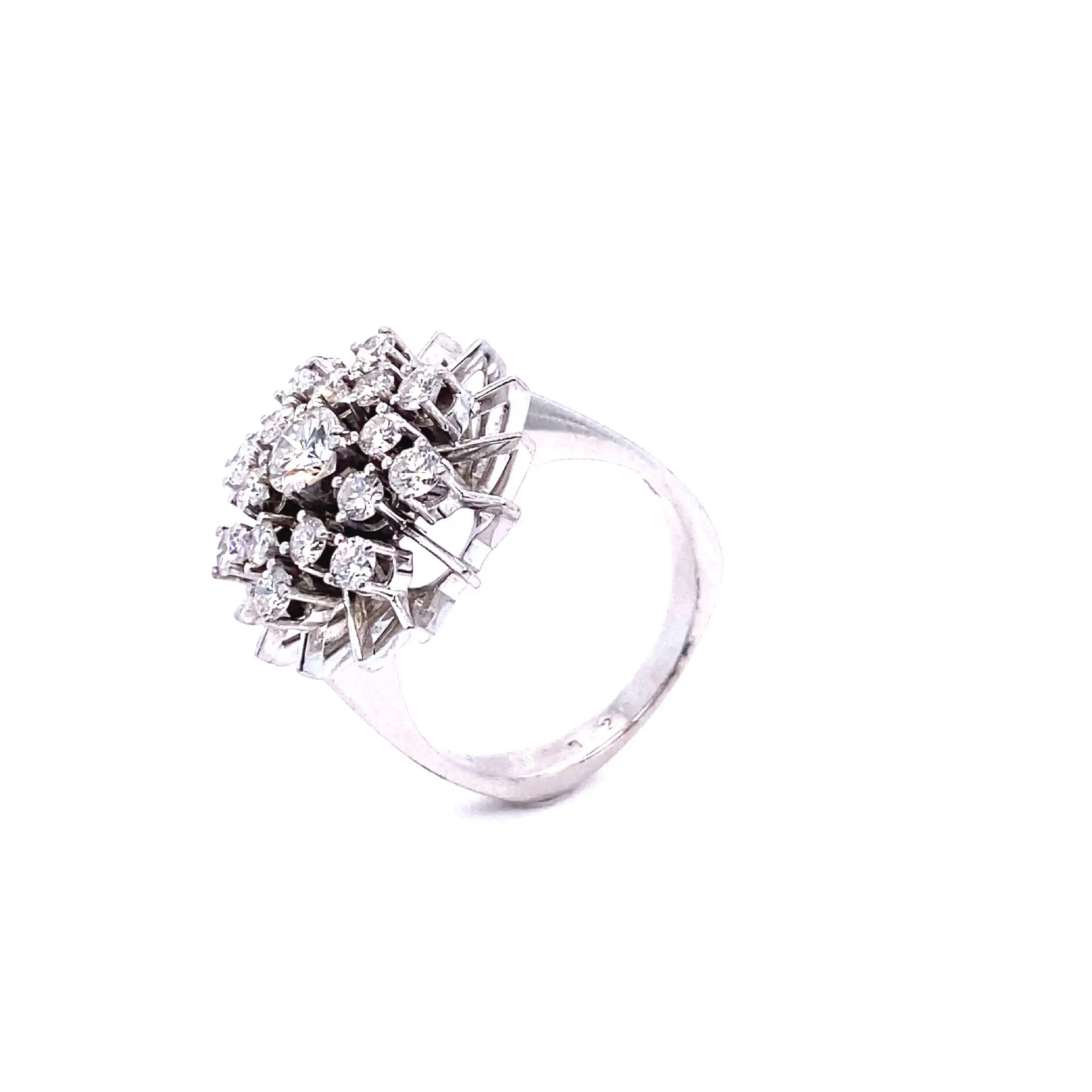 Ring Weißgold mit Brillanten, graviert mit 1,28ct Ring Weißgold mit Brillanten, graviert mit 1,28ct