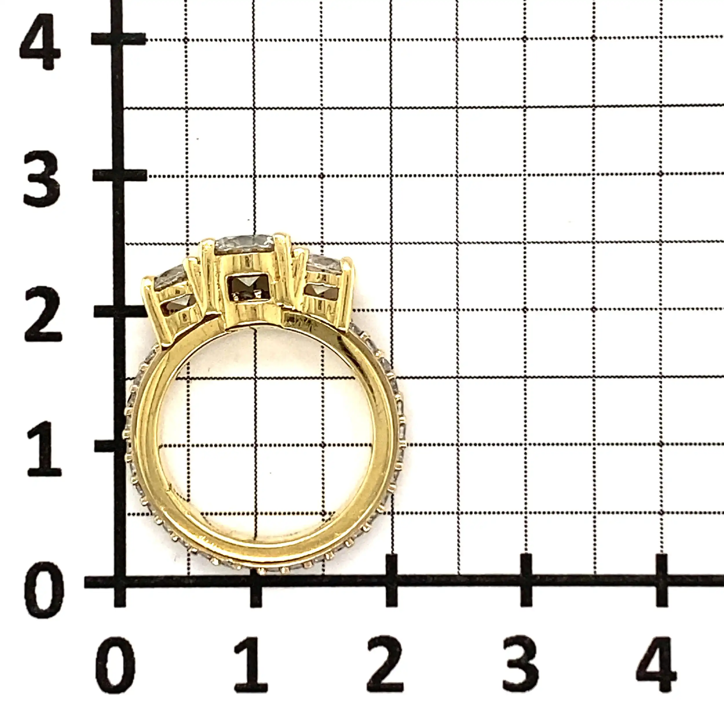 Ring Gelbgold drehbar mit Zirkonia