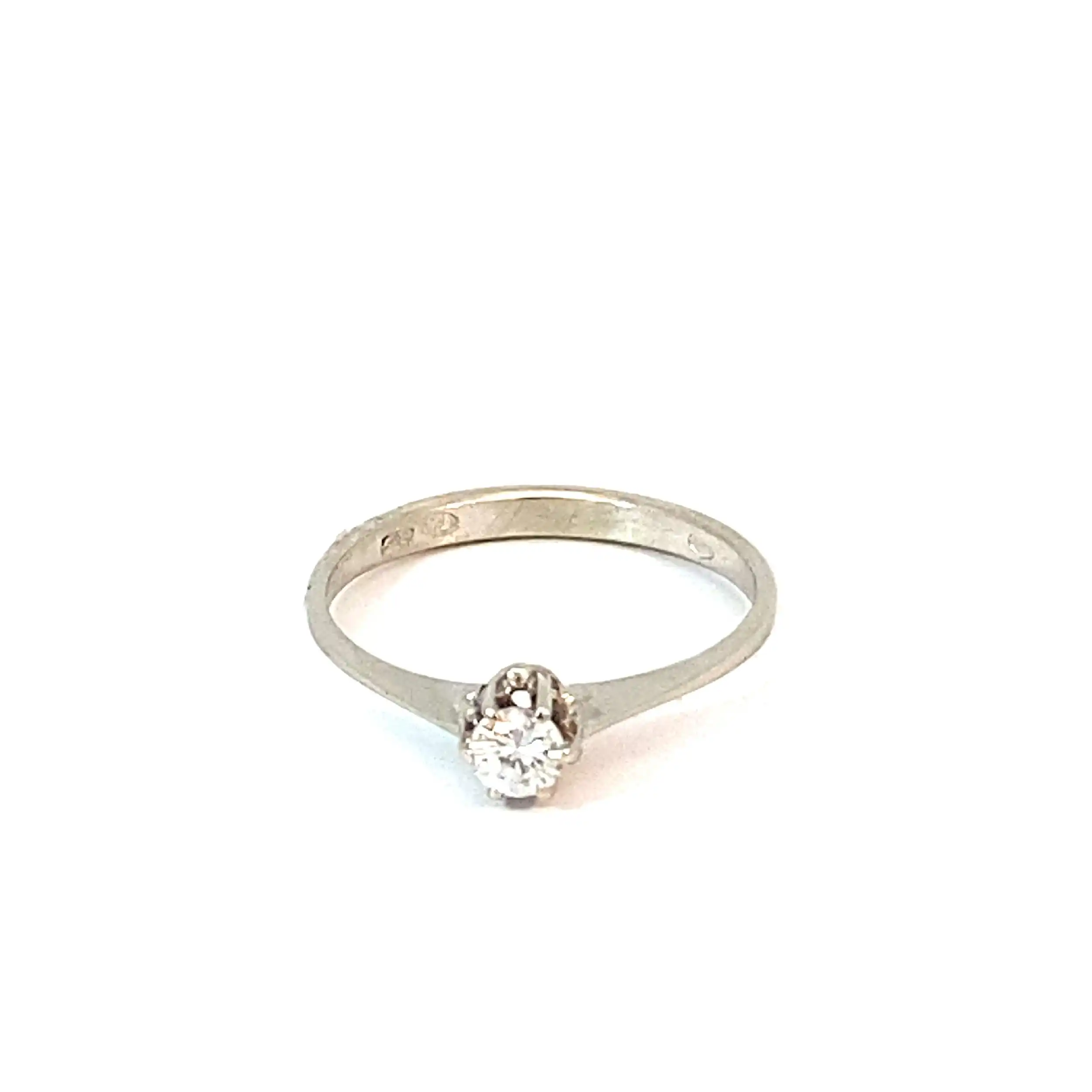 Ring Weißgold mit Brillant Ring Weißgold mit Brillant
