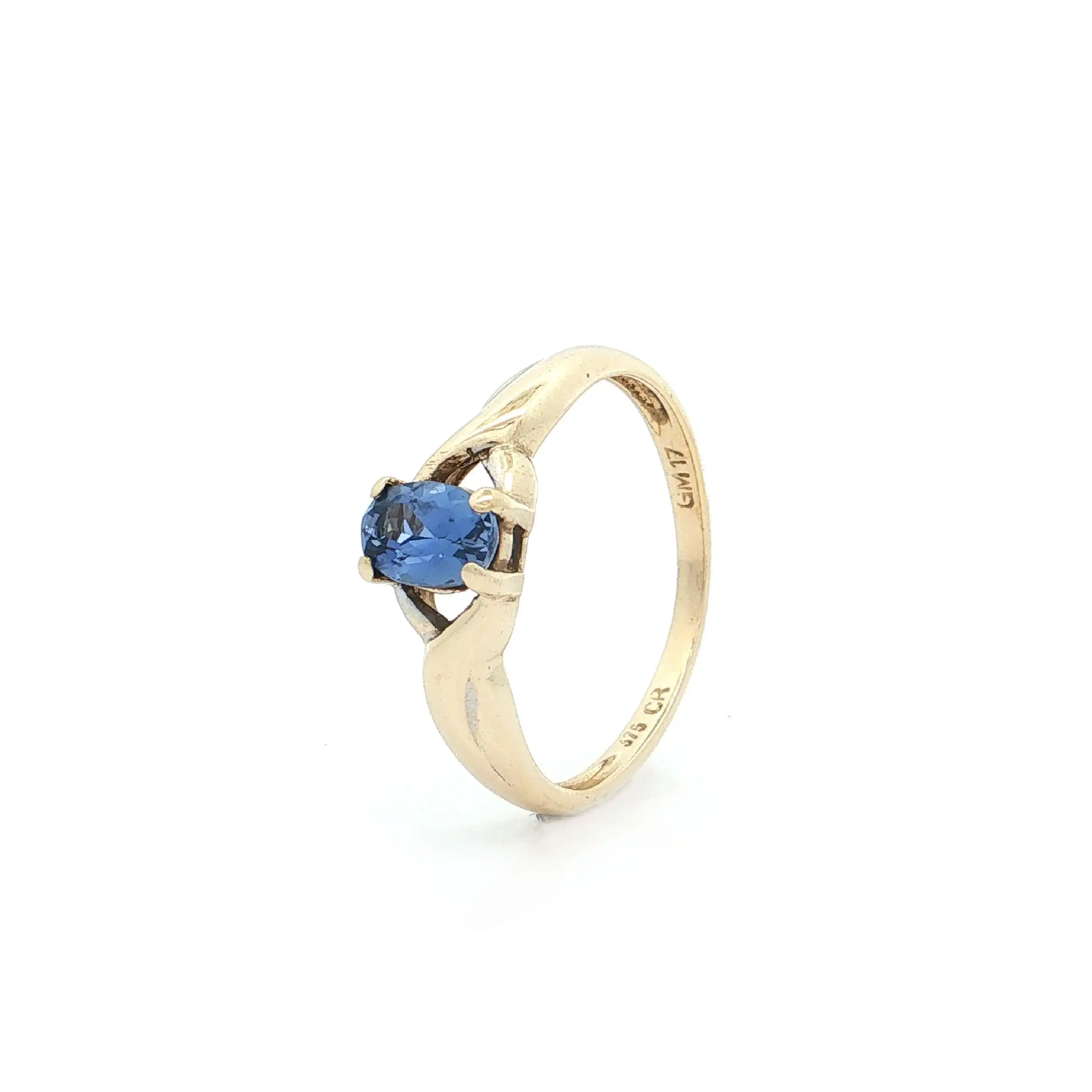 Ring Gelbgold mit synthetischem Korund Ring Gelbgold mit synthetischem Korund