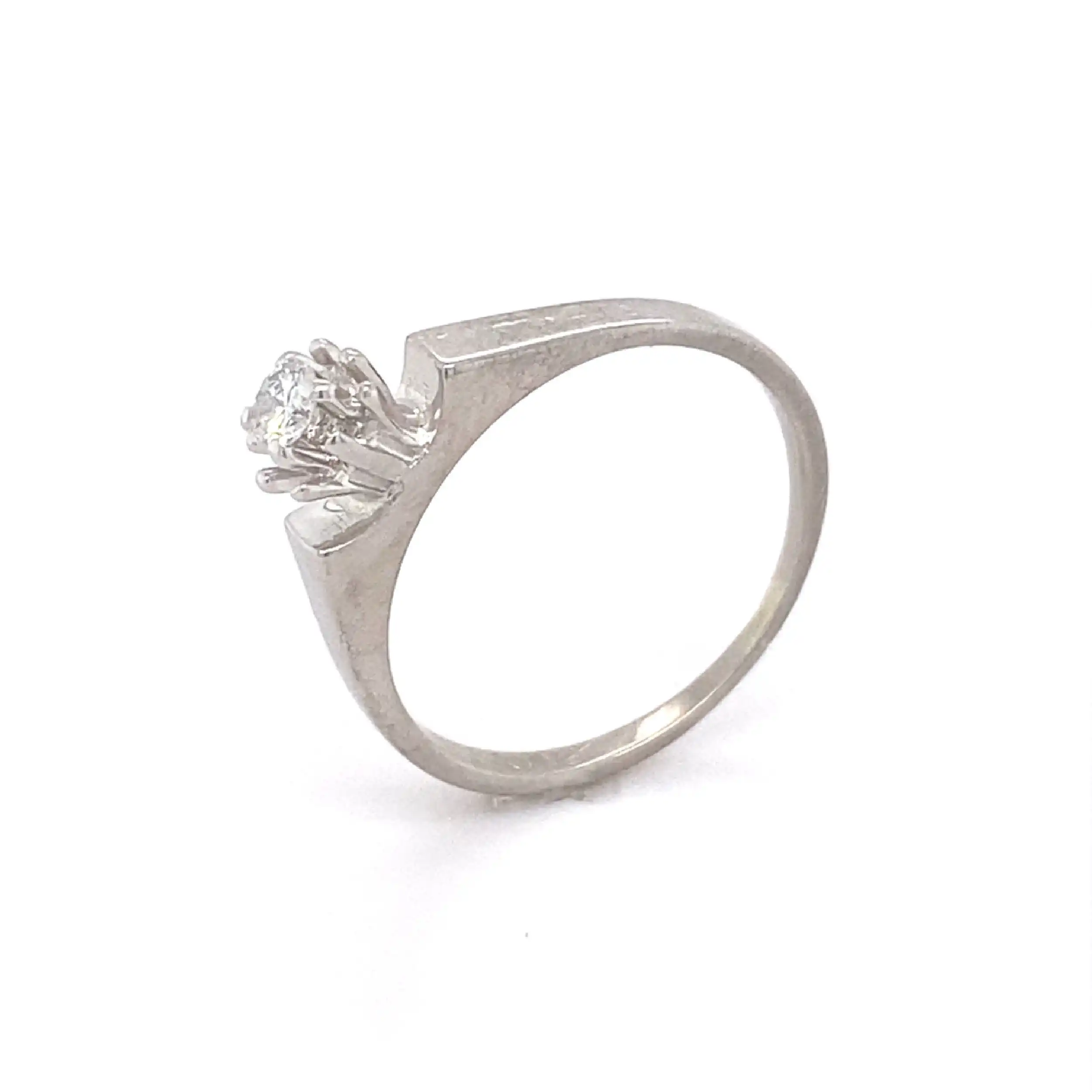 Ring Weißgold mit Brillant Ring Weißgold mit Brillant