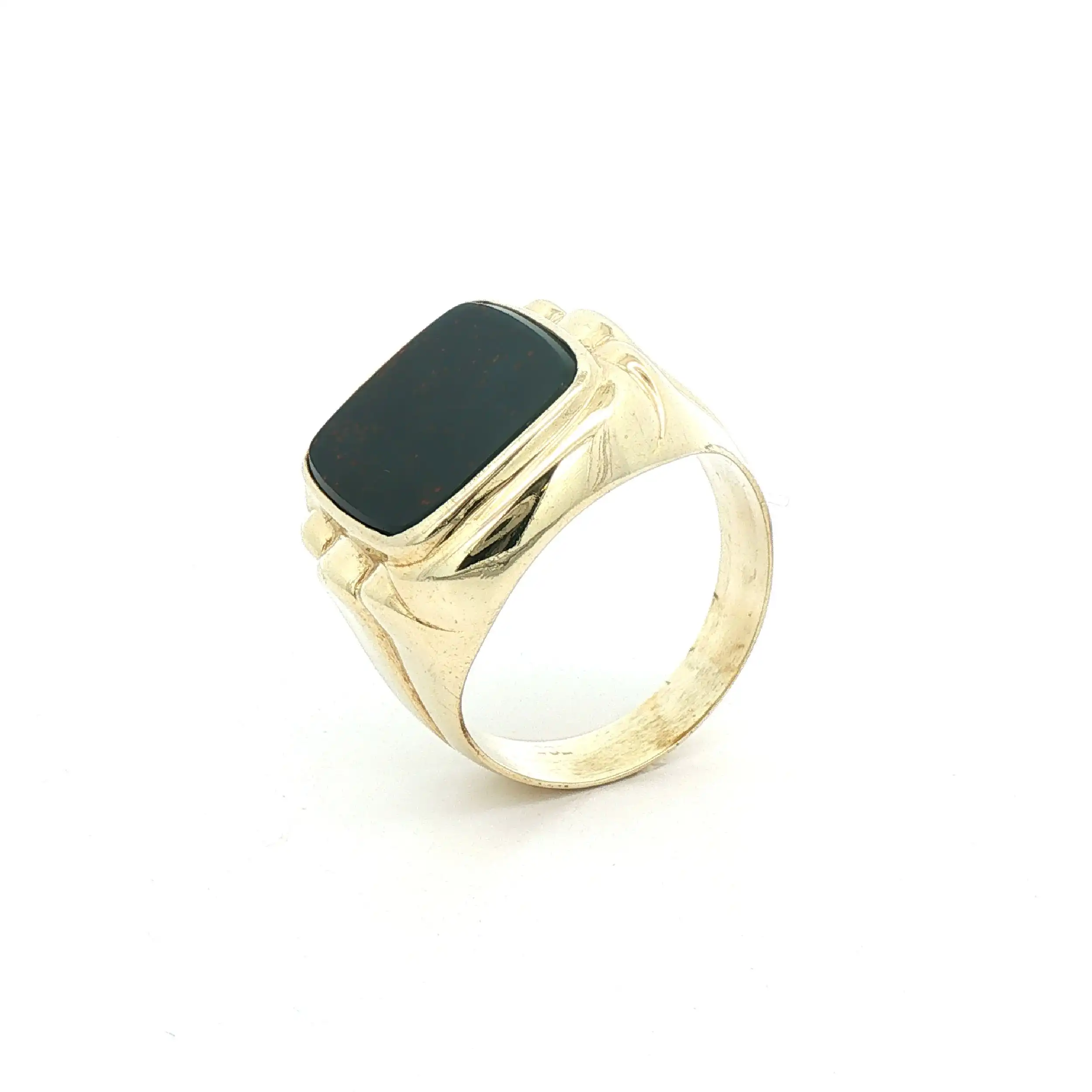 Herrenring Gelbgold mit Blutjaspis Herrenring Gelbgold mit Blutjaspis