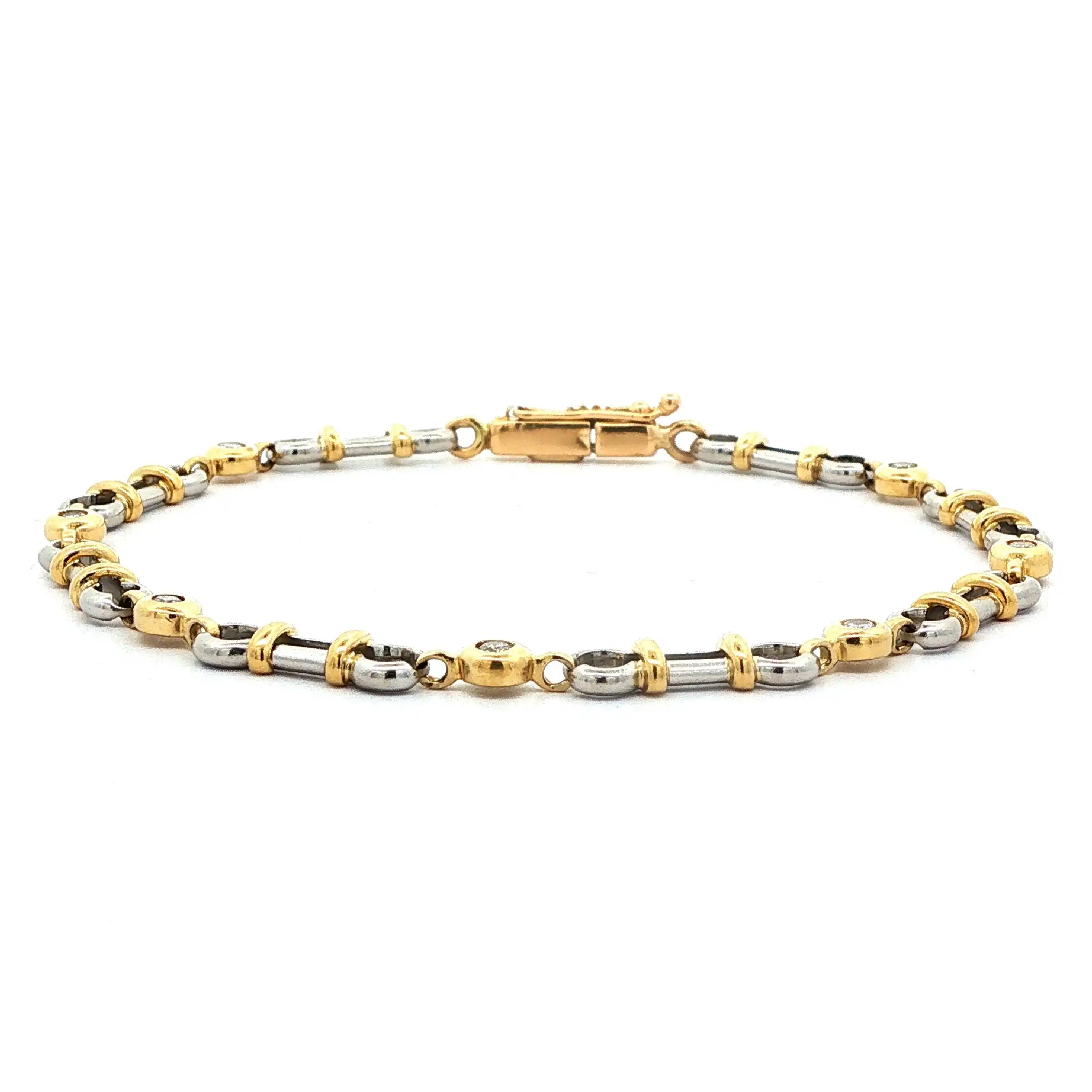 Armband Platin mit Gelbgold & Brillanten Armband Platin mit Gelbgold & Brillanten