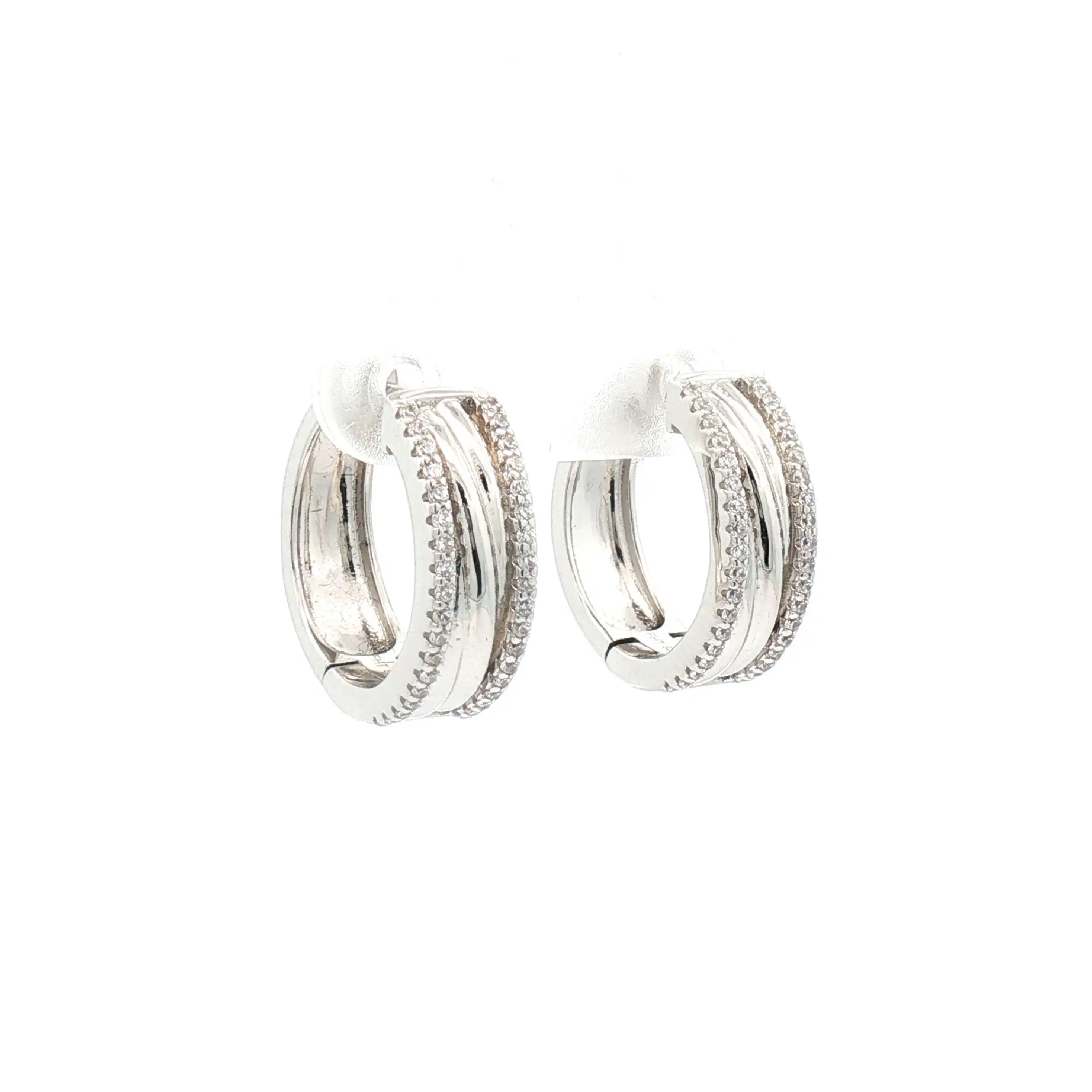Creolen Silber mit Zirkonia Creolen Silber mit Zirkonia